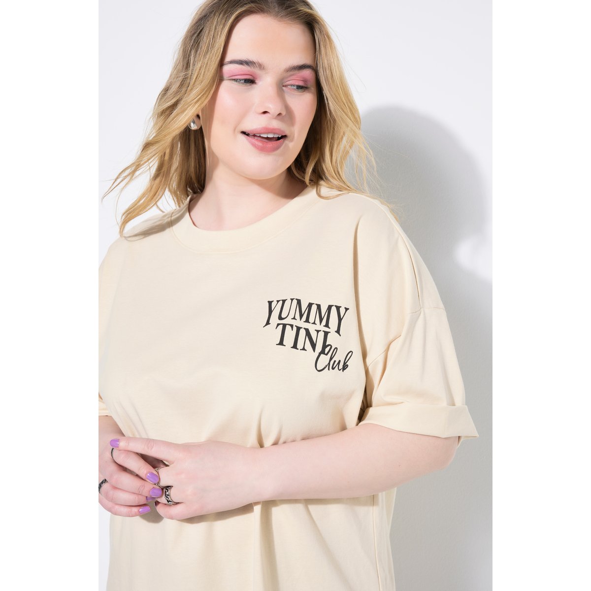 T-shirt oversize, imprimé cocktail beige clair, STUDIO UNTOLD