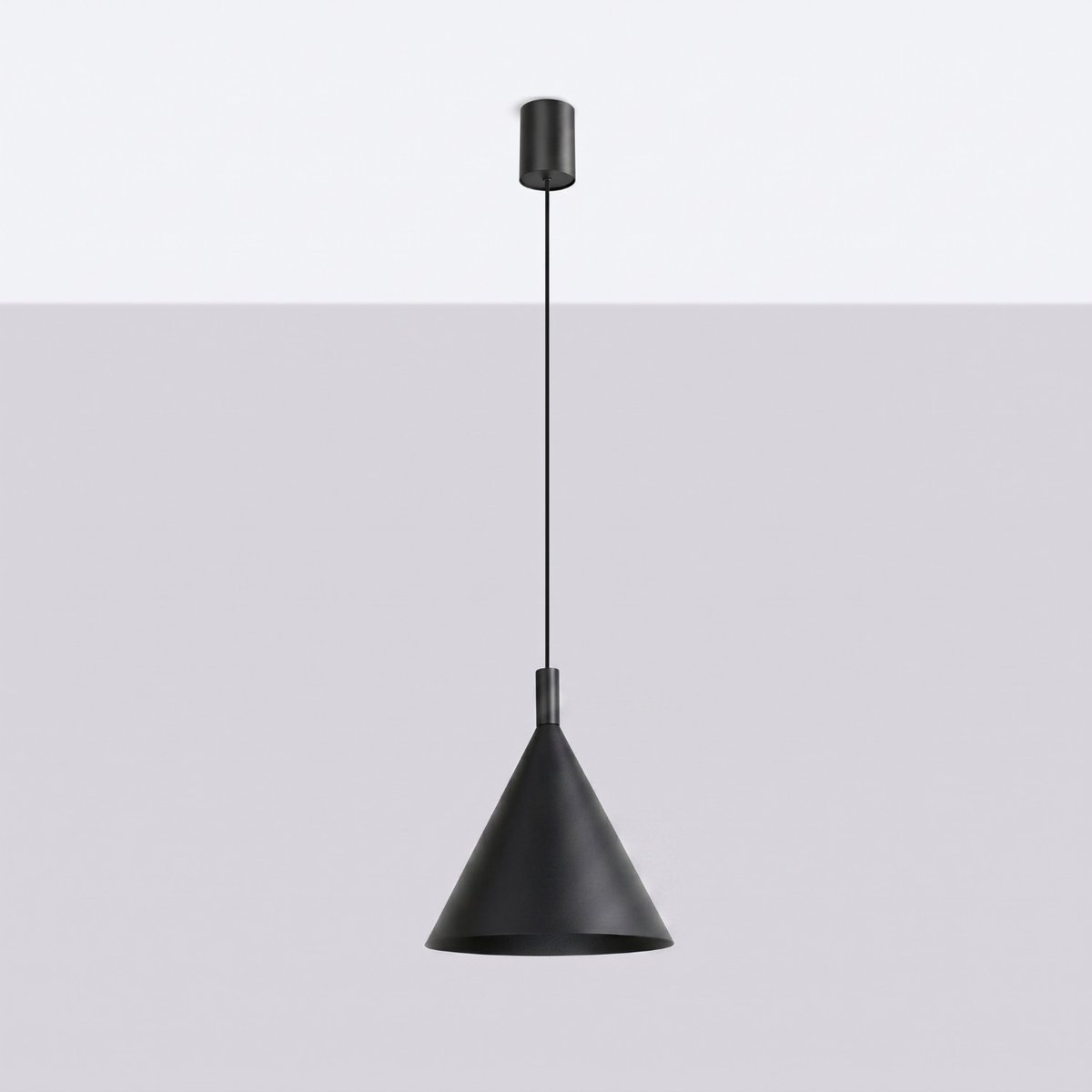 Suspension Acier Noir E27 1 NOX noir, EDEN