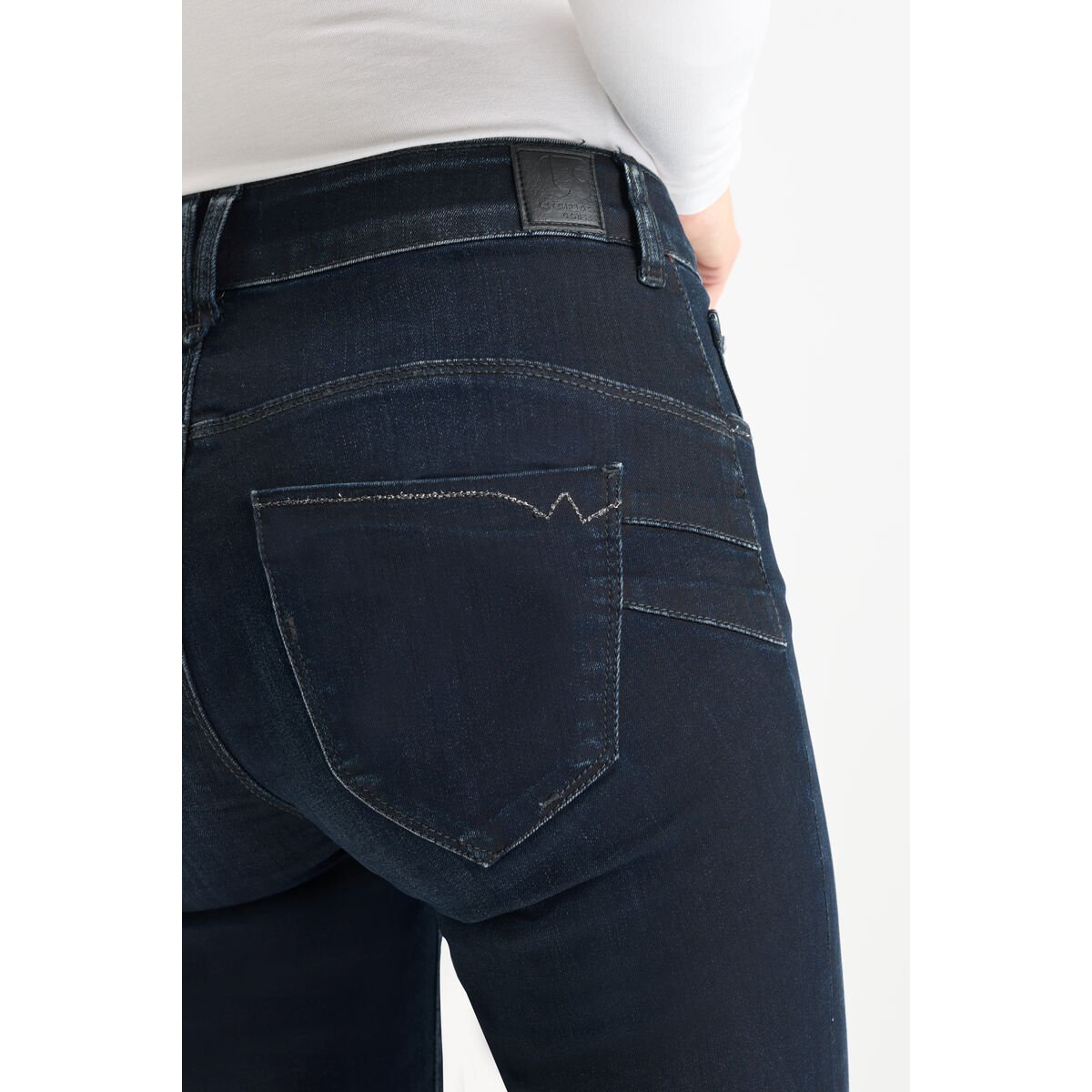 Jeans push-up droite taille haute PULP, longueur 34 blue / black, LE TEMPS DES CERISES