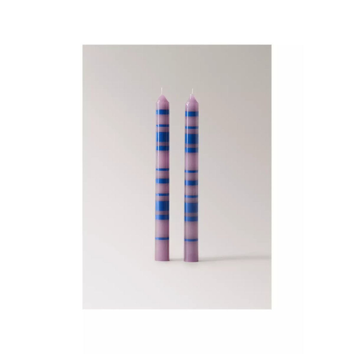 Bougies décoratives bicolores bleu, MANGO HOME