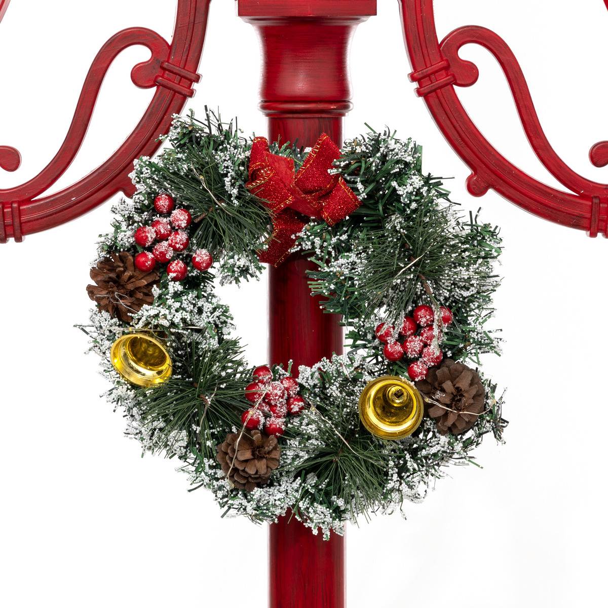 Décoration lumineuse intérieur 3 lanternes rouge 180LED rouge, FEERIC LIGHTS & CHRISTMAS