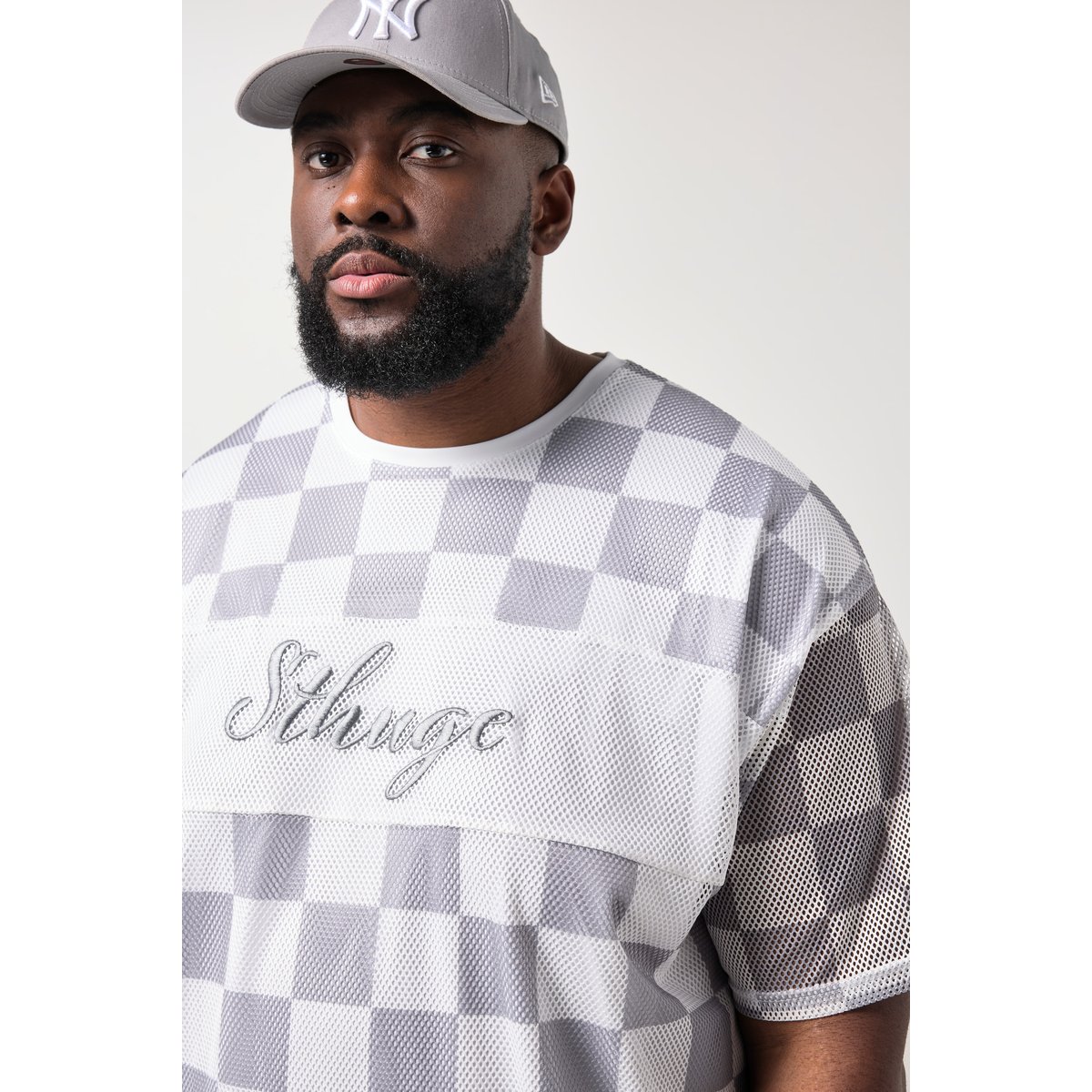 T-shirt en mesh, coupe oversize blanc neige, STHUGE