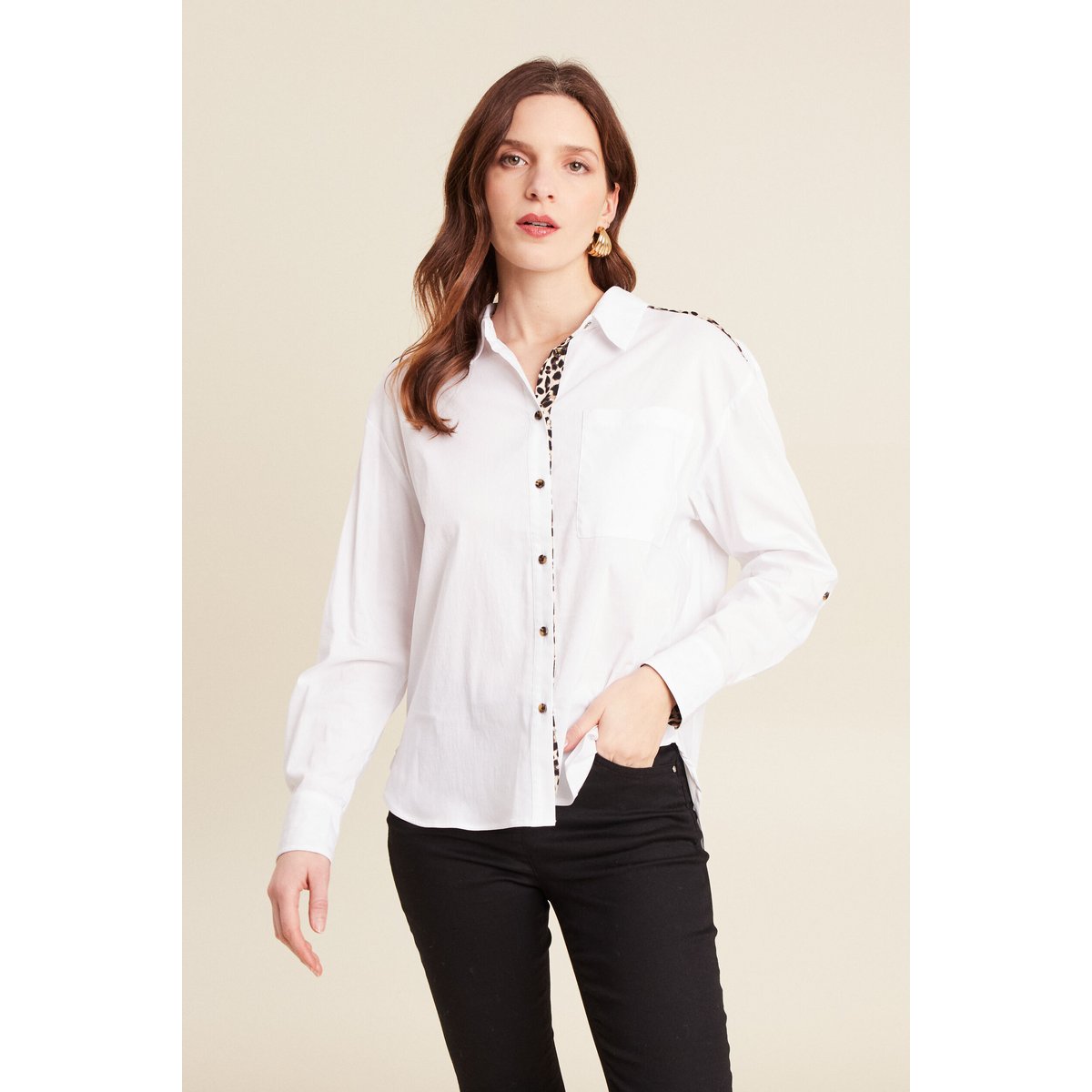 Chemise manches longues ecru, BREAL