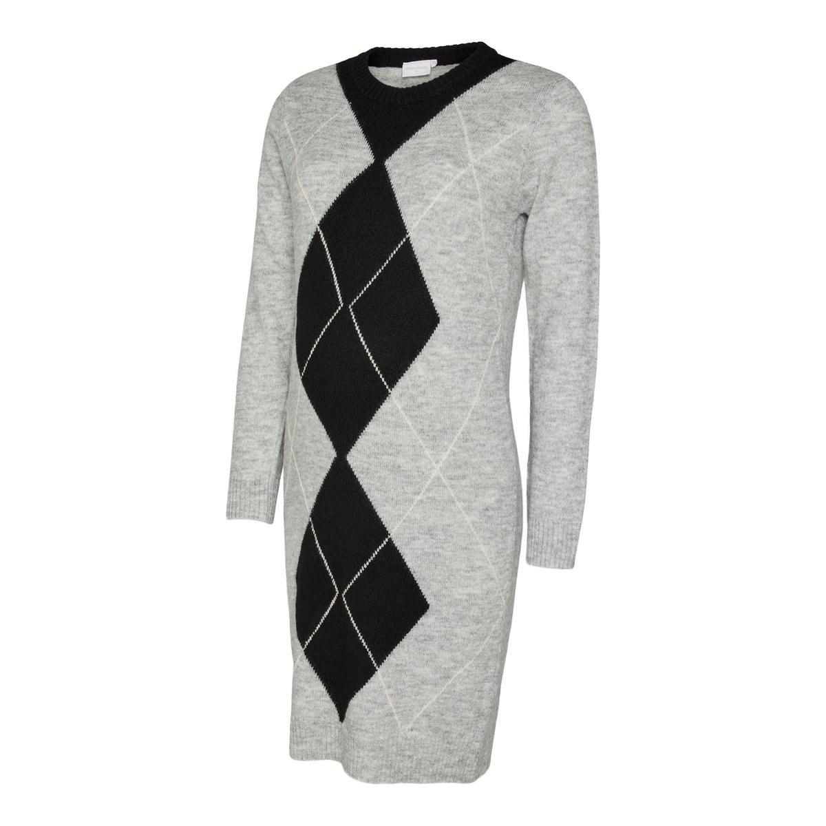 Robe light grey melange 1, MAMA LICIOUS
