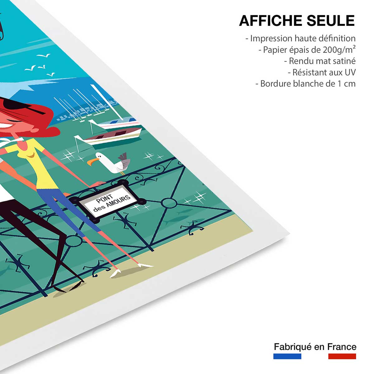 Affiche Le pont des amours affiche seule, HEXOA