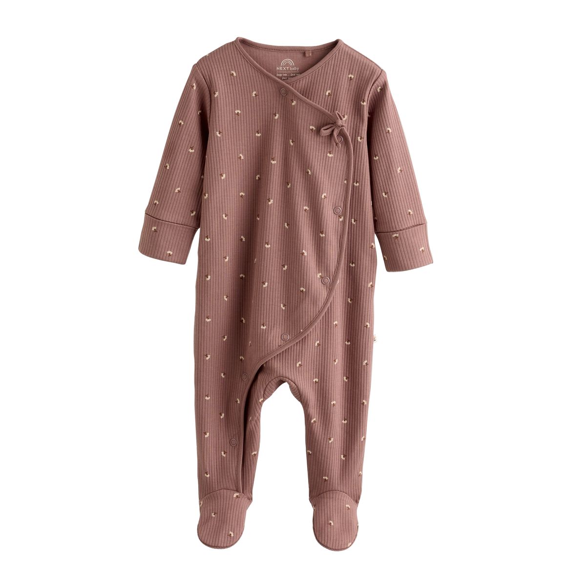 Dors-bien bébé, lot de 3 marron à imprimé petites fleurs, NEXT