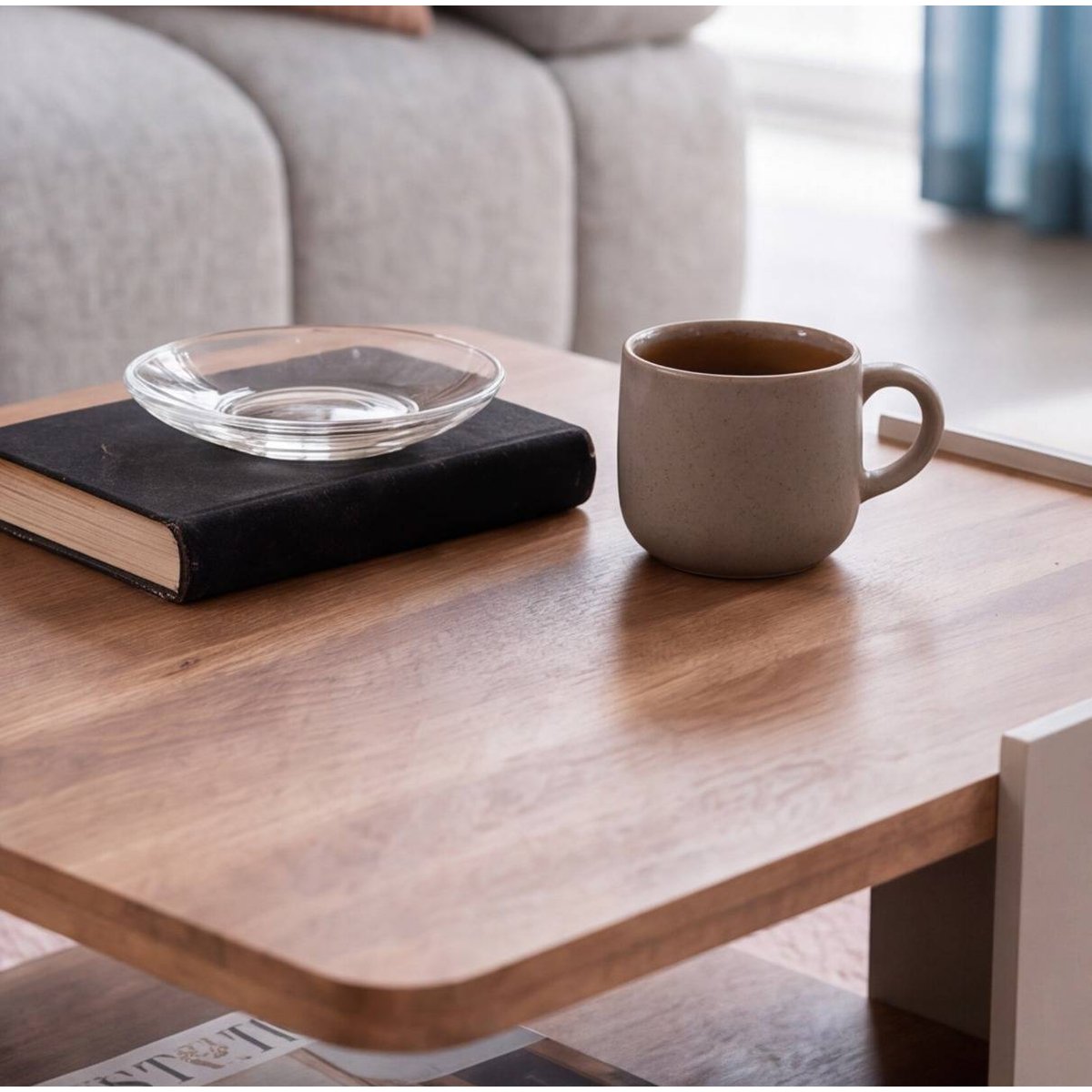 Table basse en bois de manguier KEZIA bois foncé, MADE IN MEUBLES