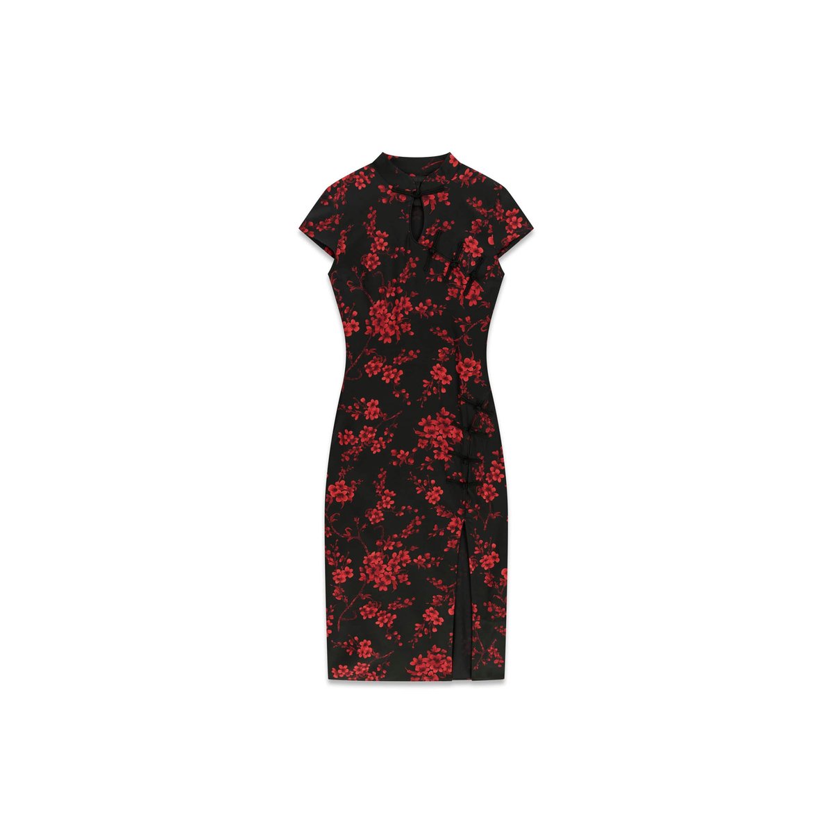 Robe Longue Imprimée rouge, GUESS