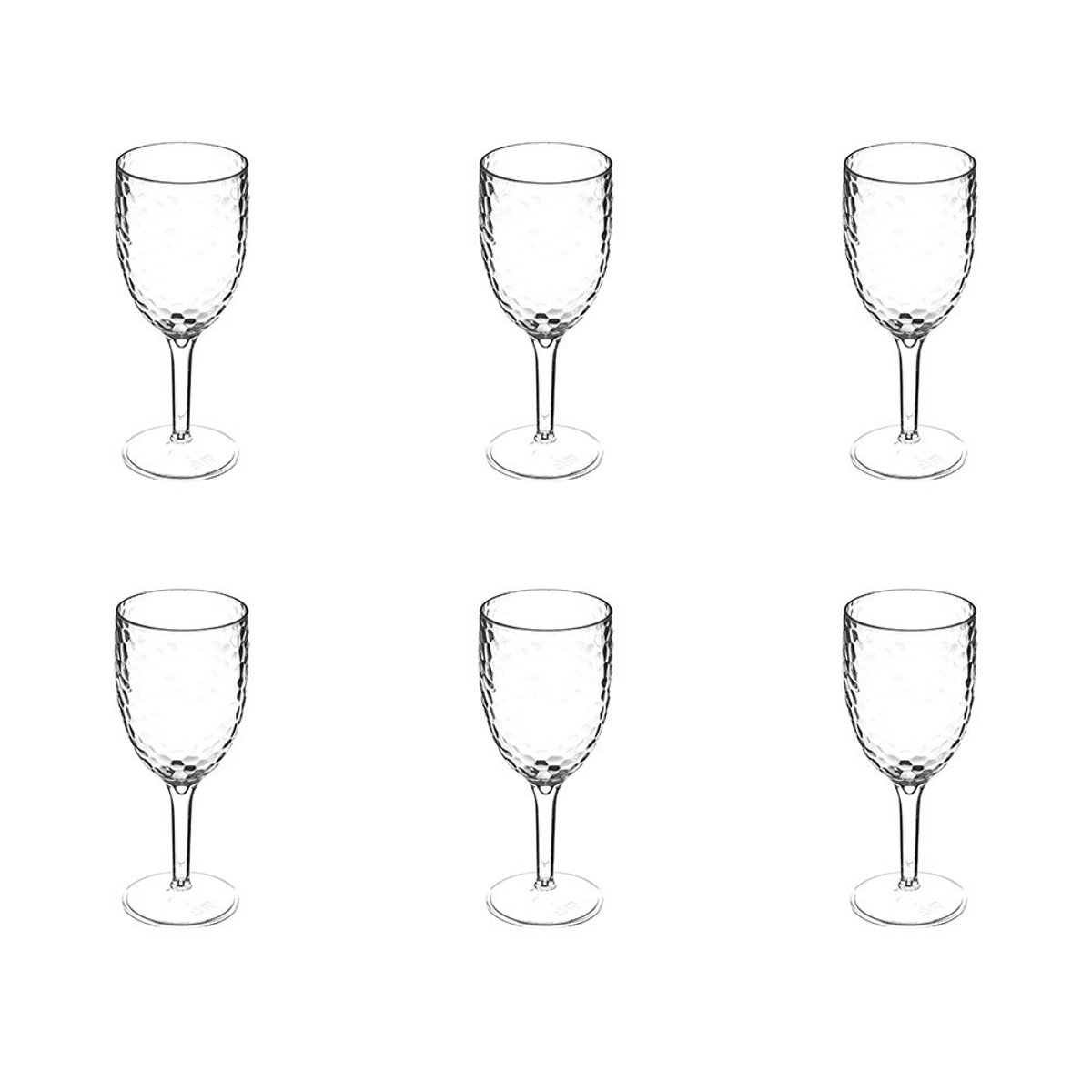 Lot de 6 verres à pied Estiva 35cl transparent, ATMOSPHERA