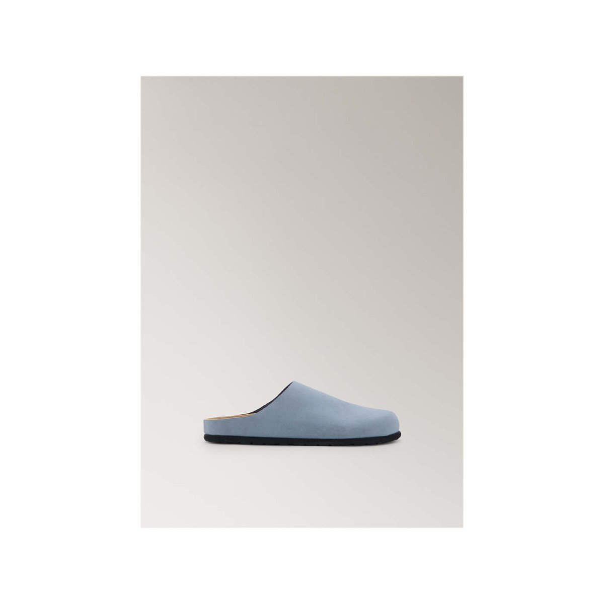 Sabots cuir minimalistes gris, MANGO