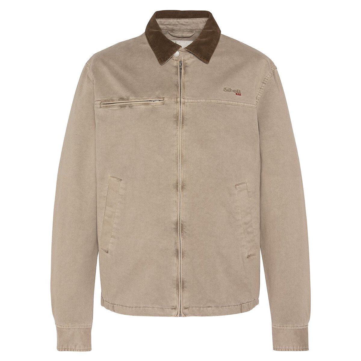Blouson worker zippé Cadams wash taupe, SCHOTT