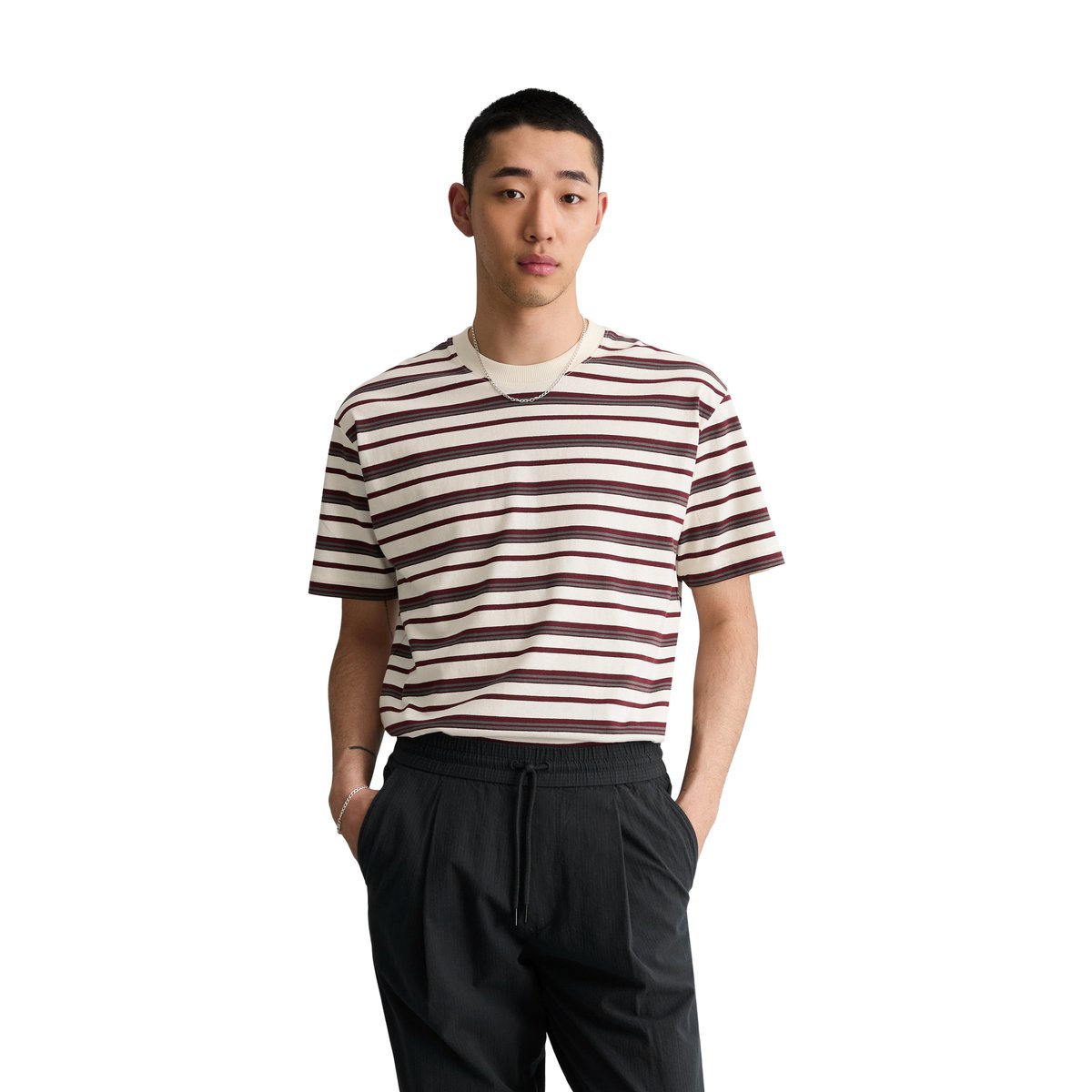 T-shirt relaxed en pur coton bio blanc naturel, MARC O’POLO DENIM