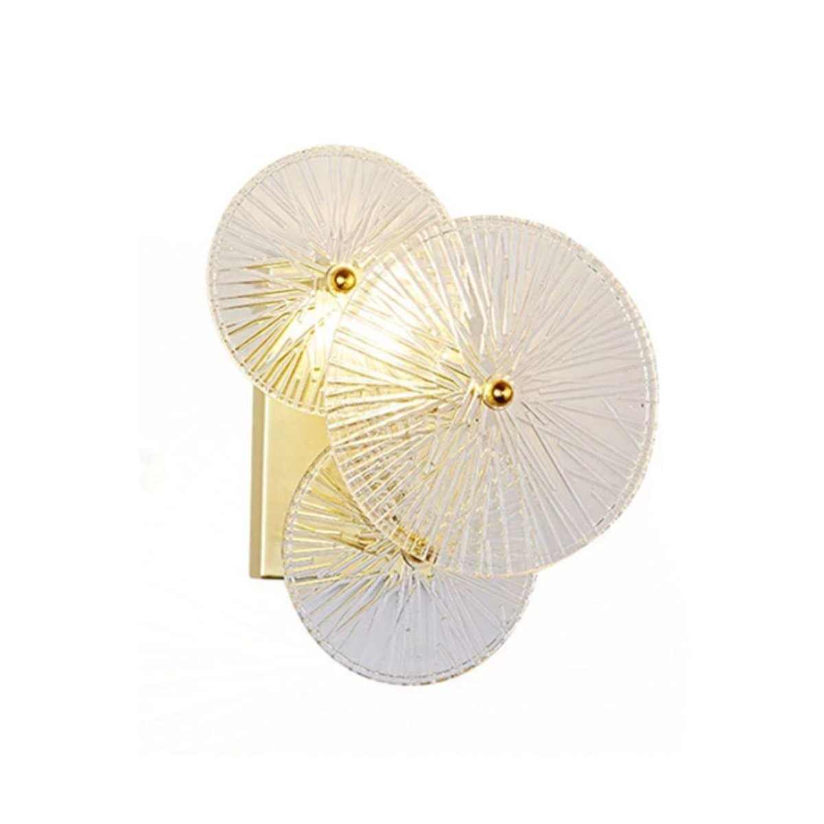 Applique en verre raffinée - EMILIA transparent et doré, KOSILUM