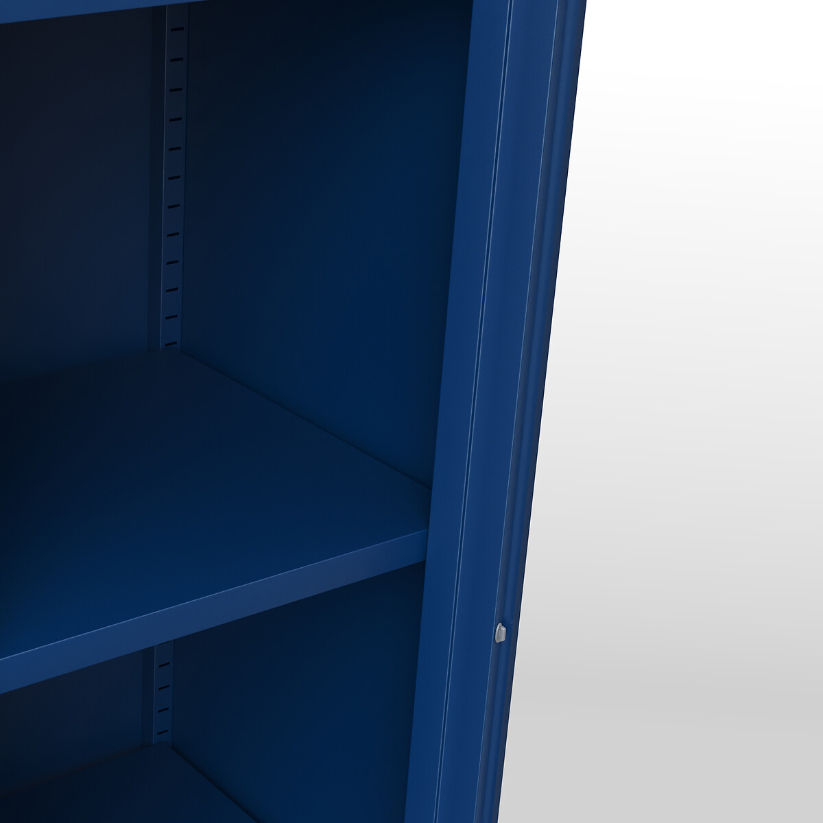 Talisk Industrial Metal and Glass Cabinet blue, SO'HOME