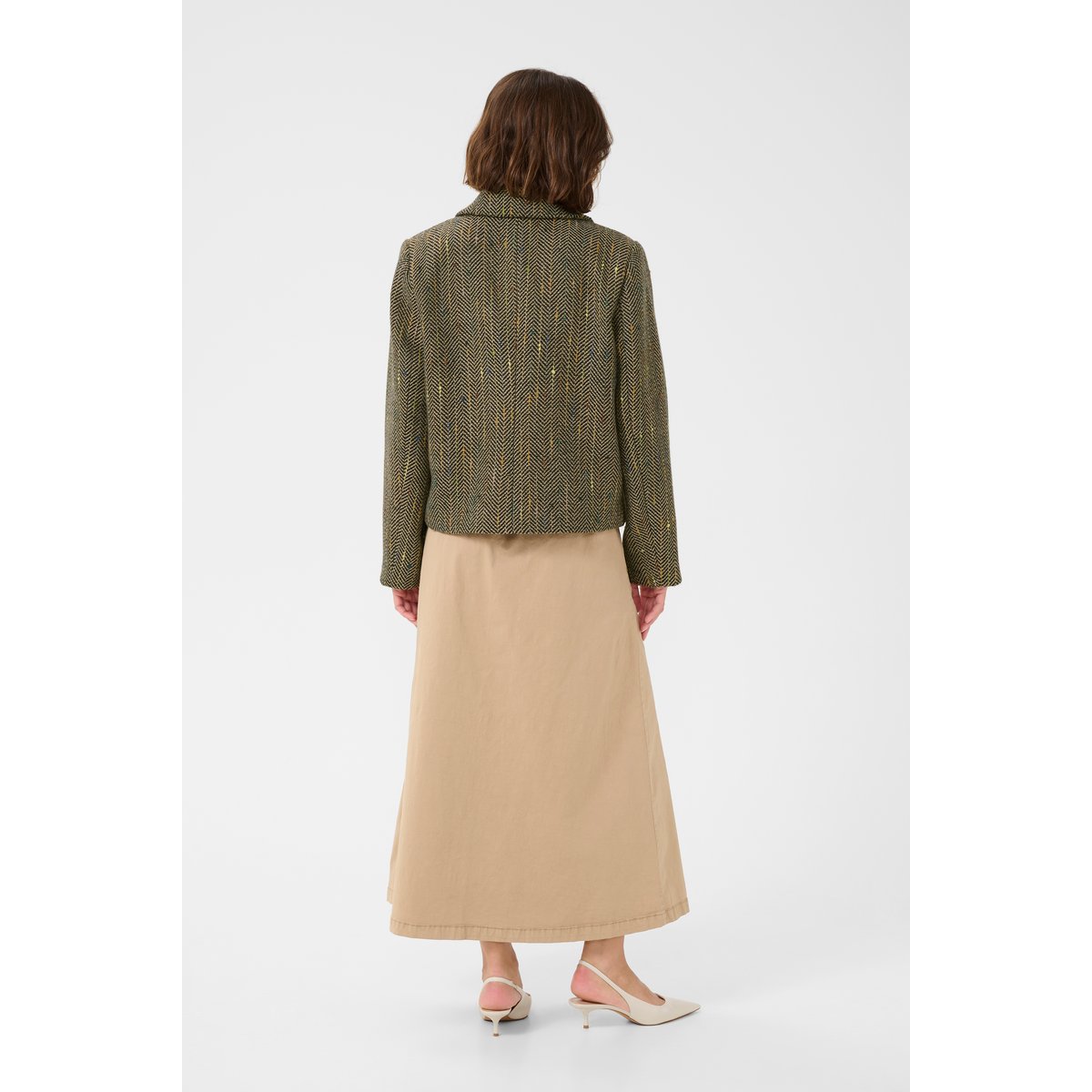 Manteau beige noir dune/blakc mix, CULTURE