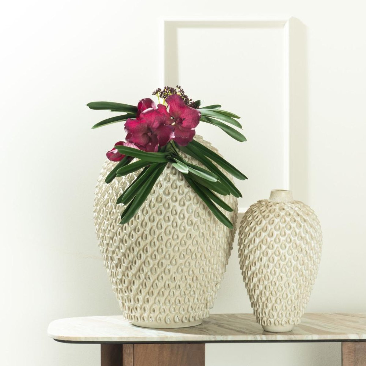 Vase kailua h52 crème / ivoire, AMADEUS