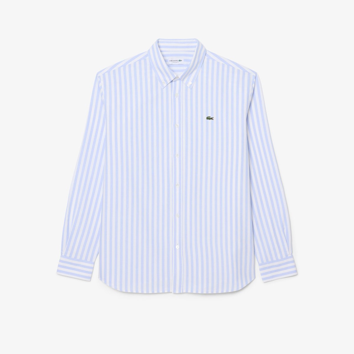 Chemise Oxford rayée regular fit bleu-e7b, LACOSTE