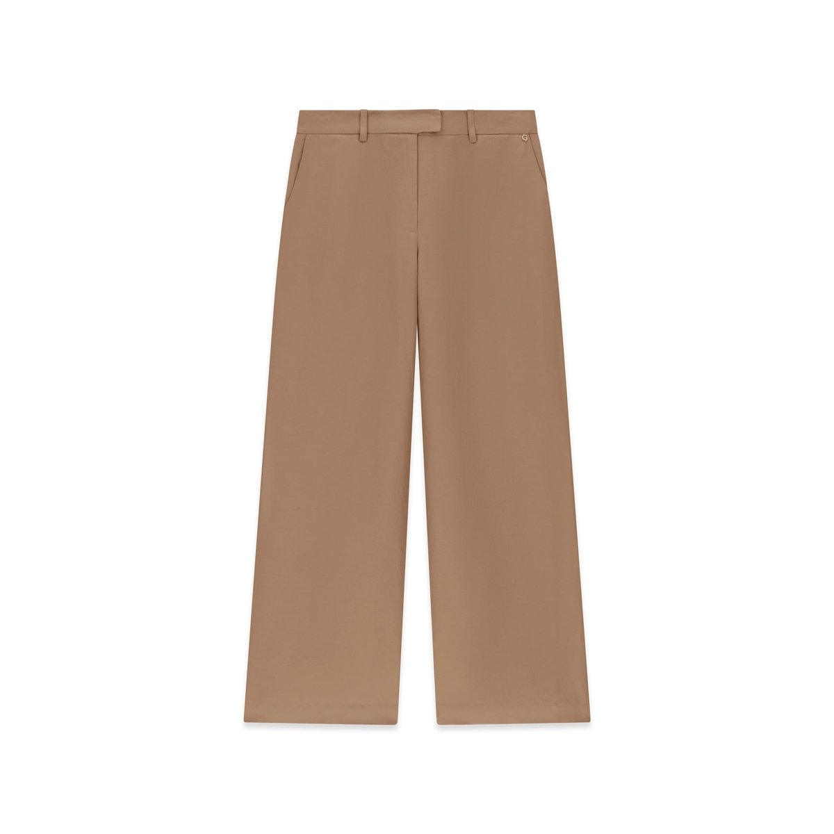 Pantalons Évasés En Mélange De Lin beige, GUESS