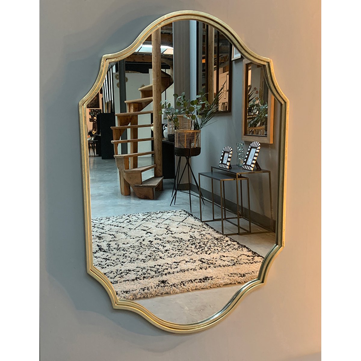 Miroir métal 60x90cm or, EMDE
