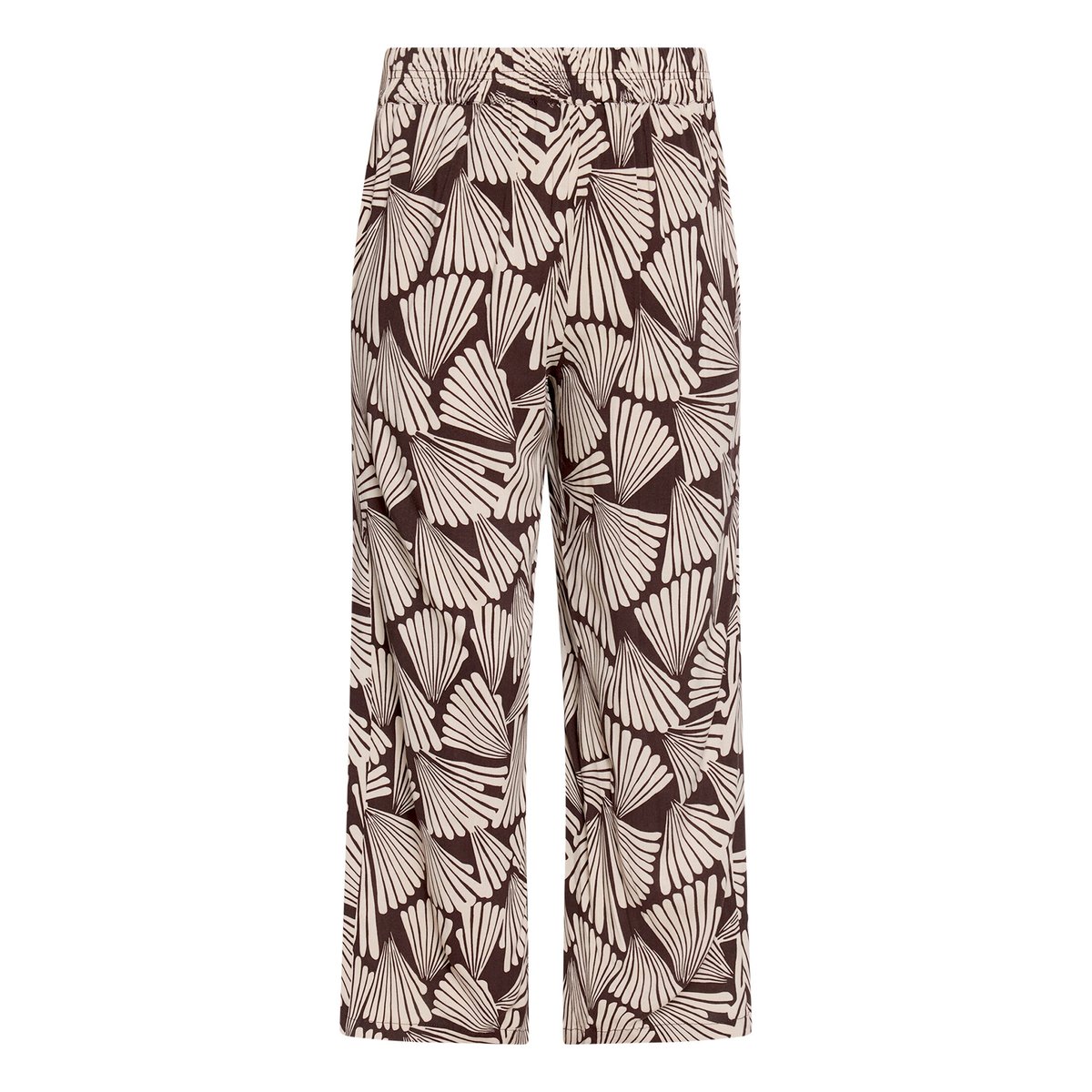 Pantalon Marlene à taille élastique marron/beige, BETTY BARCLAY