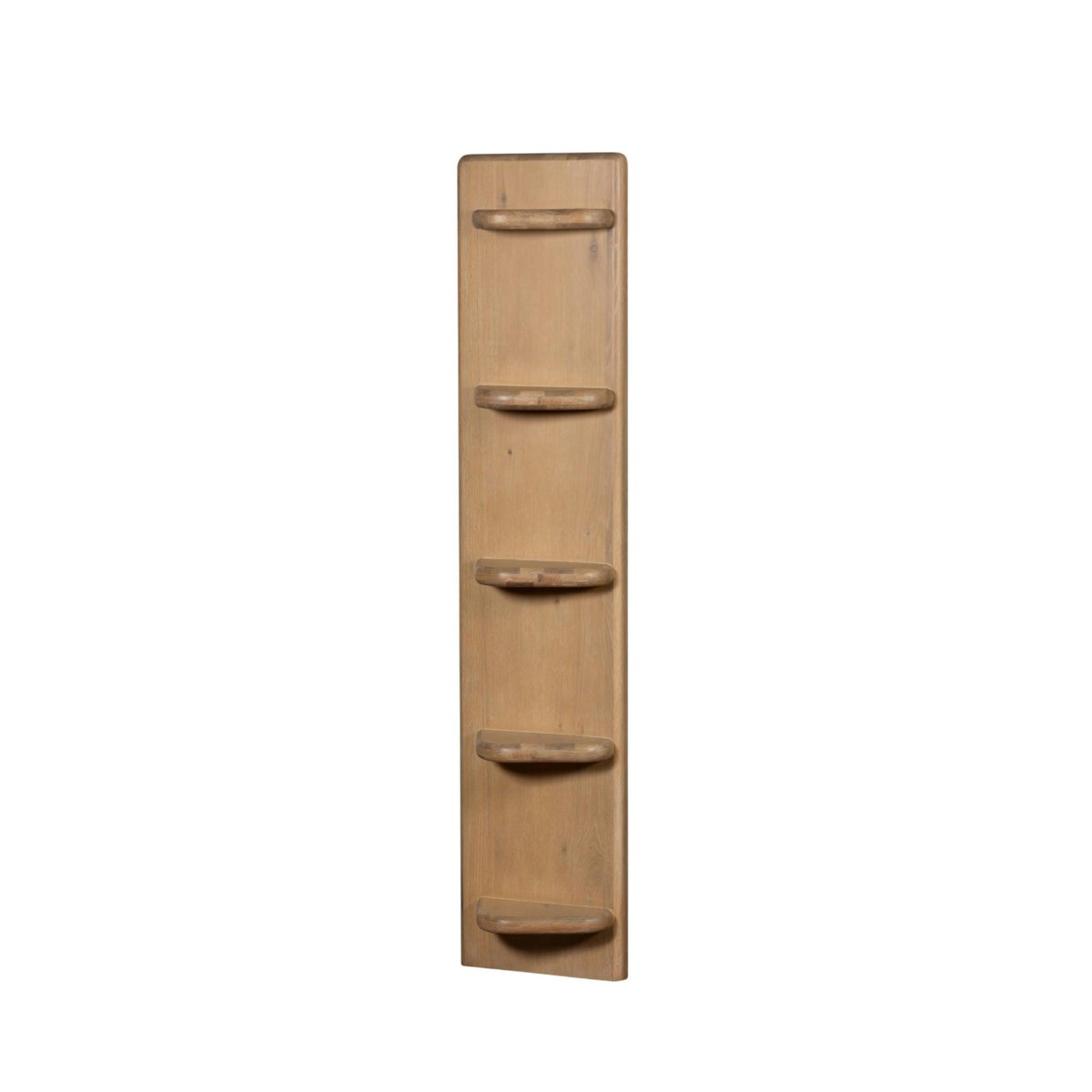 Bibliothèque en bois à bords arrondis ASTER bois naturel, PIER IMPORT