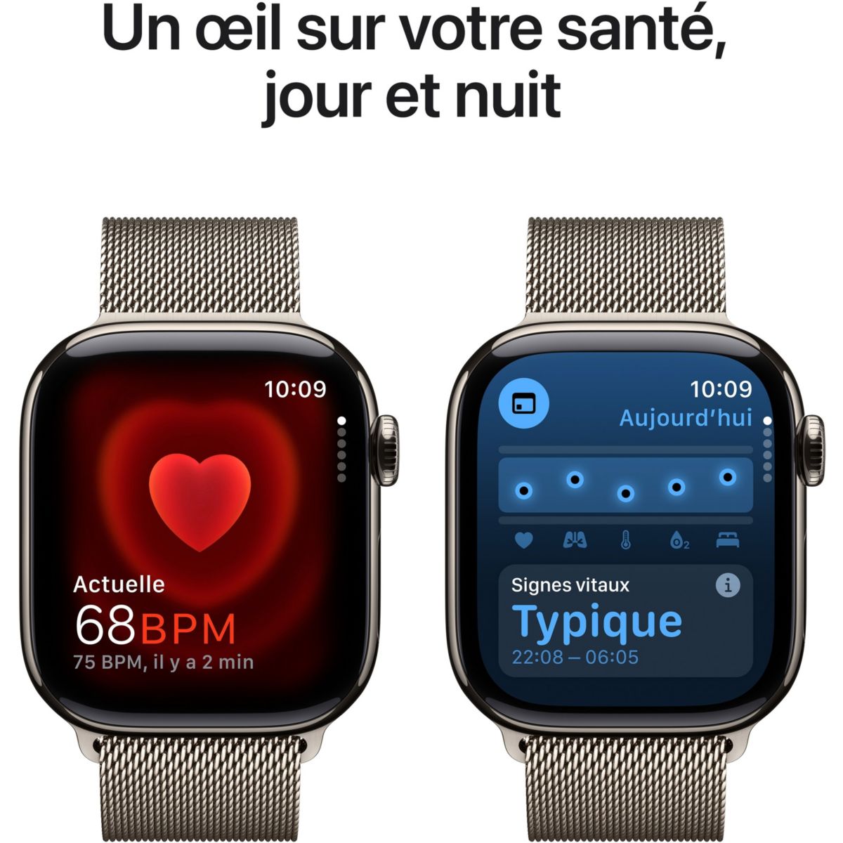 Montre connectée Serie 10 46mm Titane Naturel Loop Cell beige, APPLE