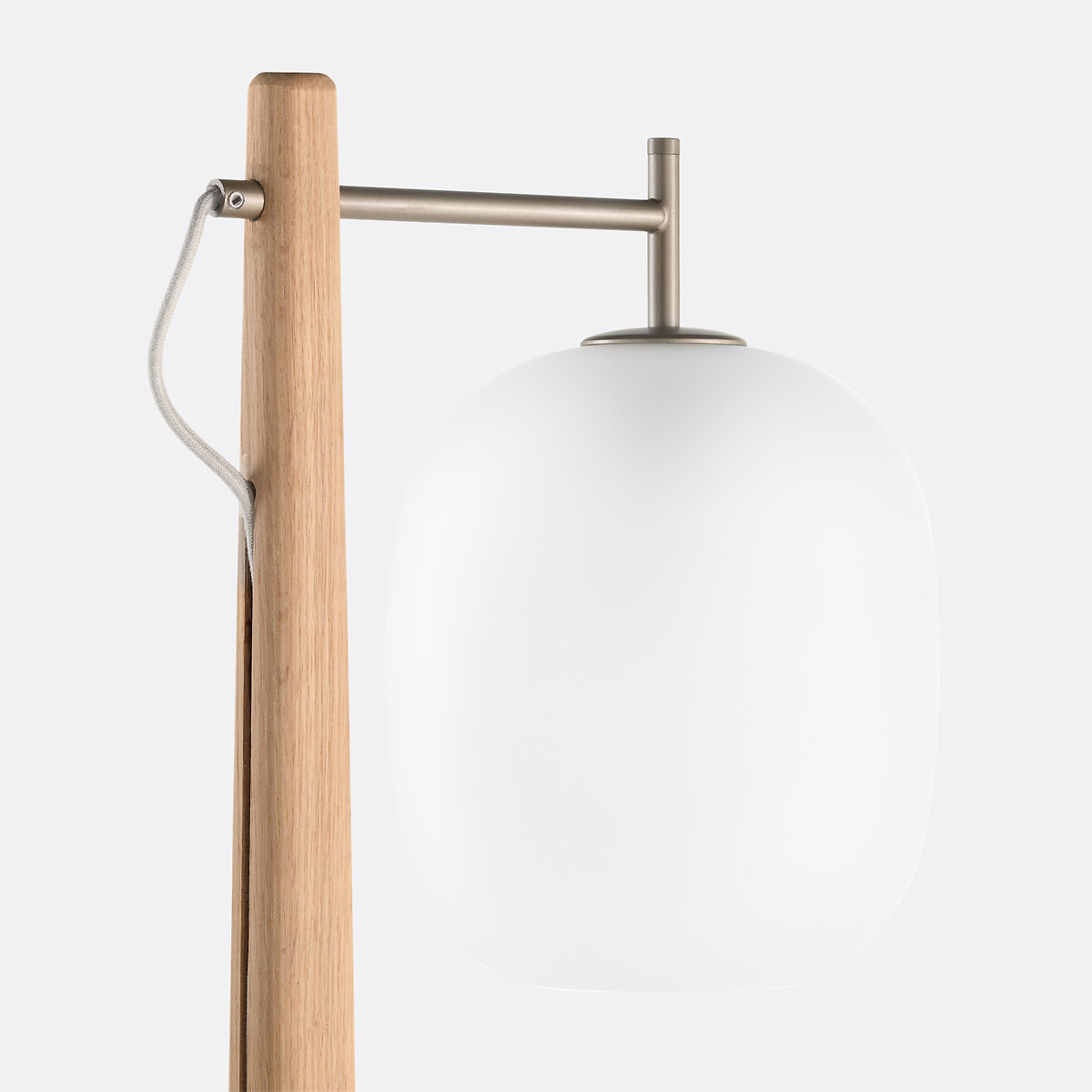 Lampadaire en chêne, métal fer verre givré, Navida naturel, LA REDOUTE INTERIEURS