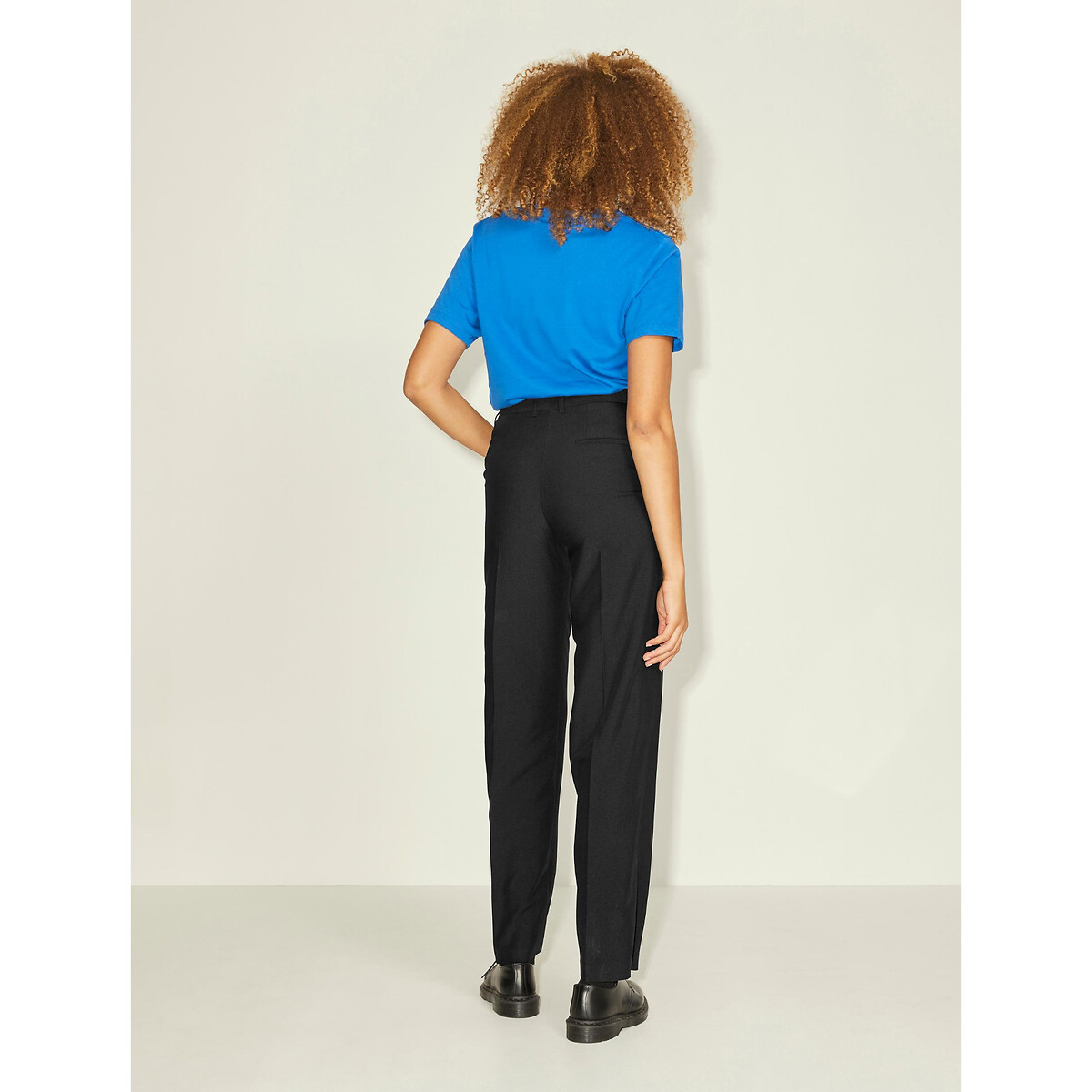 Pantalon droit taille haute noir, JJXX