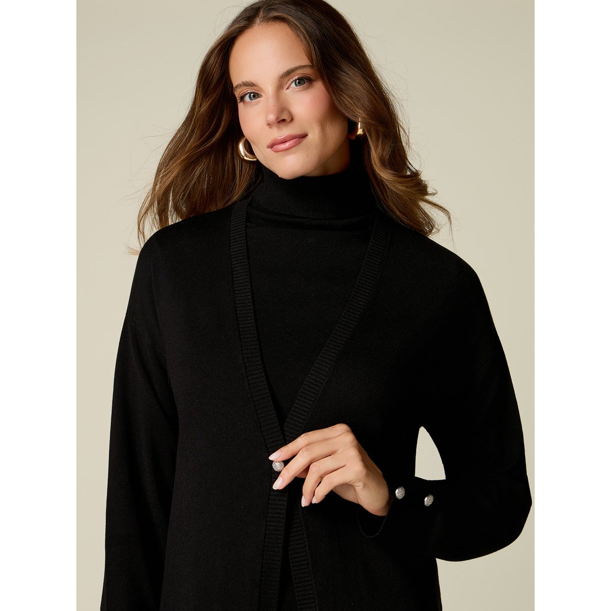 Cardigan long noir, OLTRE
