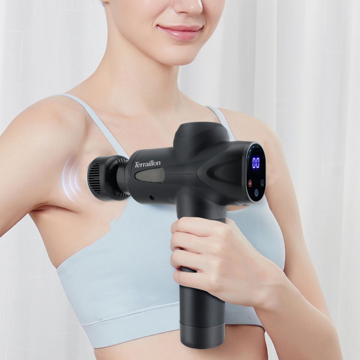 Pistolet de massage de massage Expert chaud & froid noir, TERRAILLON