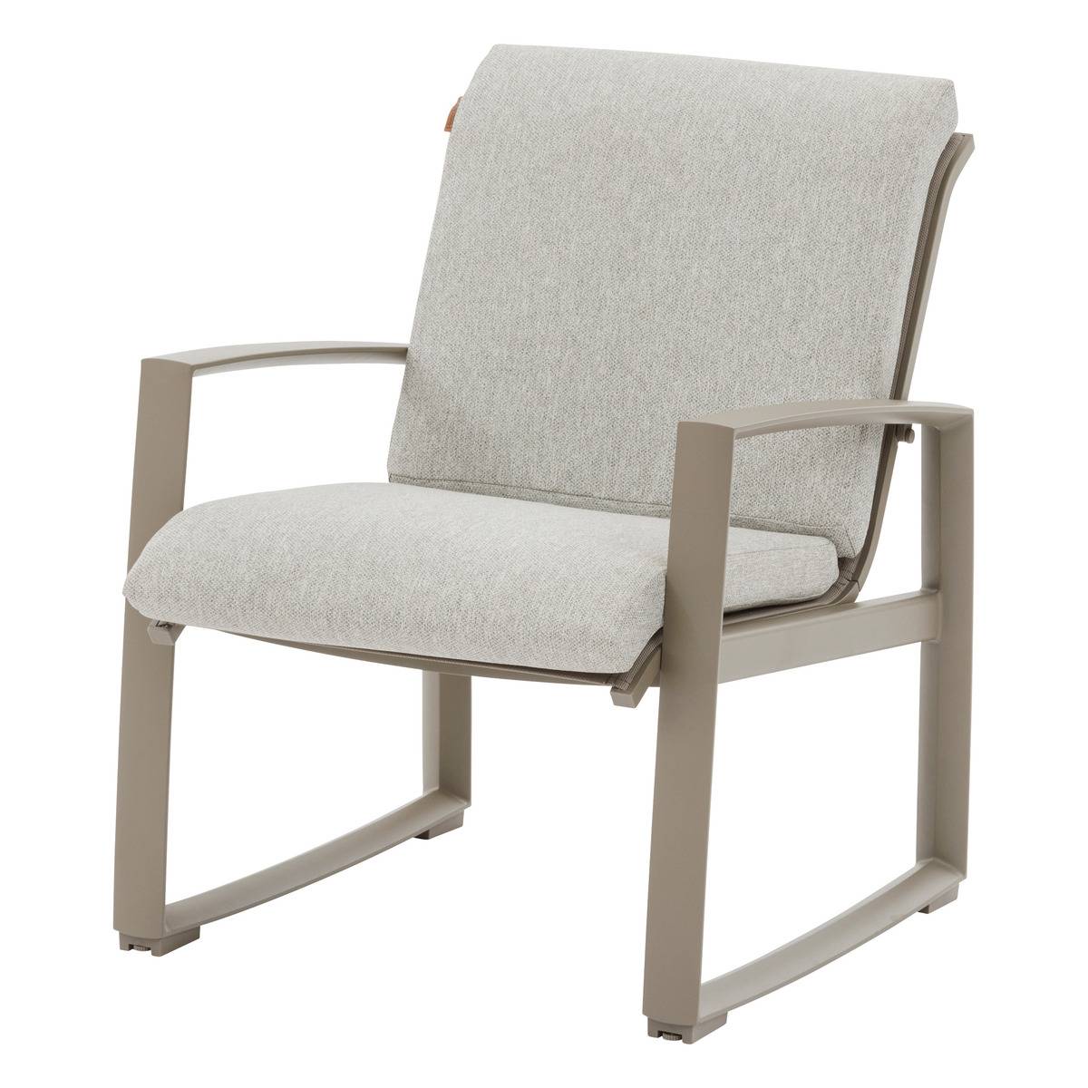 Salon de jardin 5 places en aluminium BOREANE marron, HESPERIDE