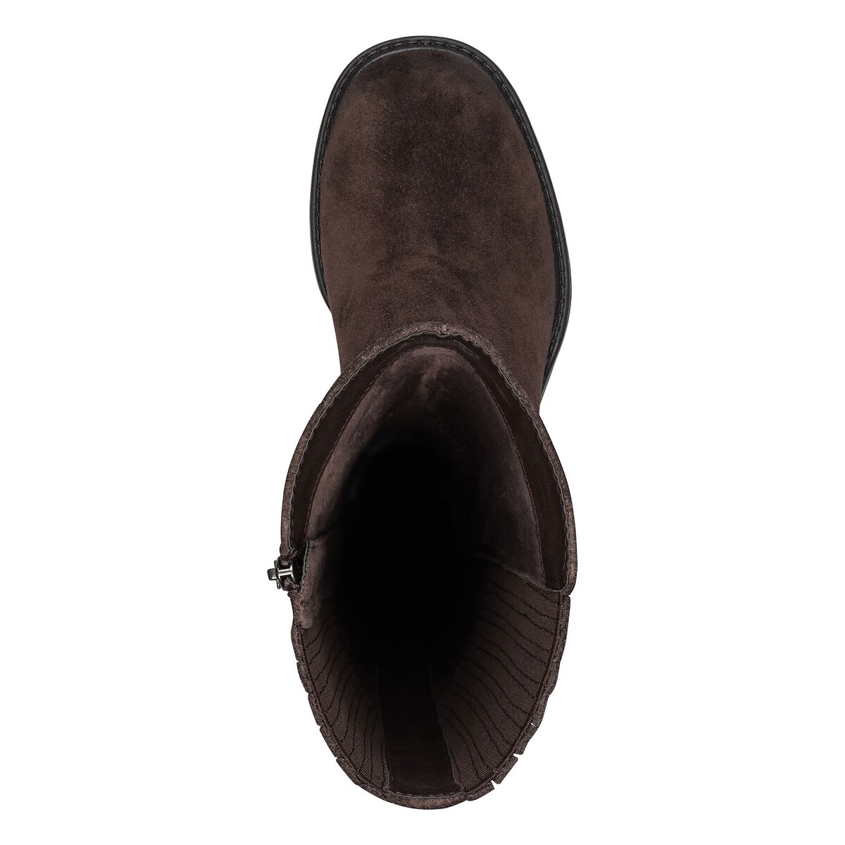 Botas de piel de tacón marrón oscuro, TAMARIS