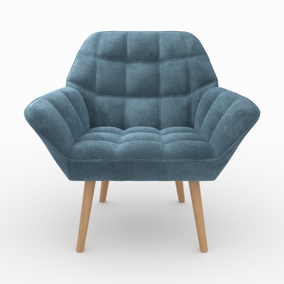 Fauteuil en tissu - SIMBA bleu, MAISON PAVANE
