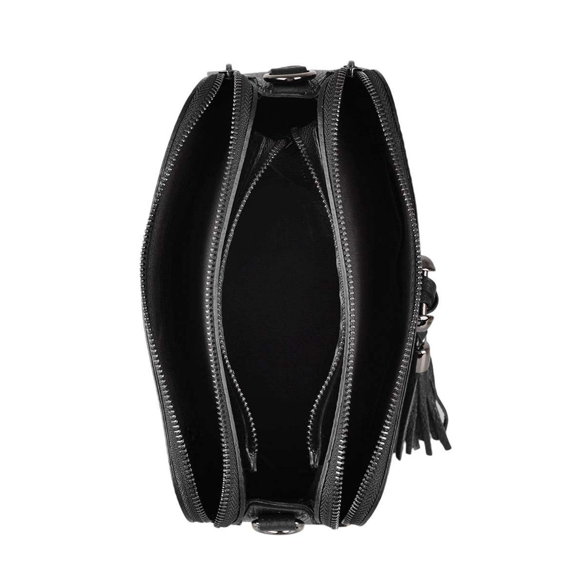 SAC BANDOULIERE Caviar cuir nero, MILANO