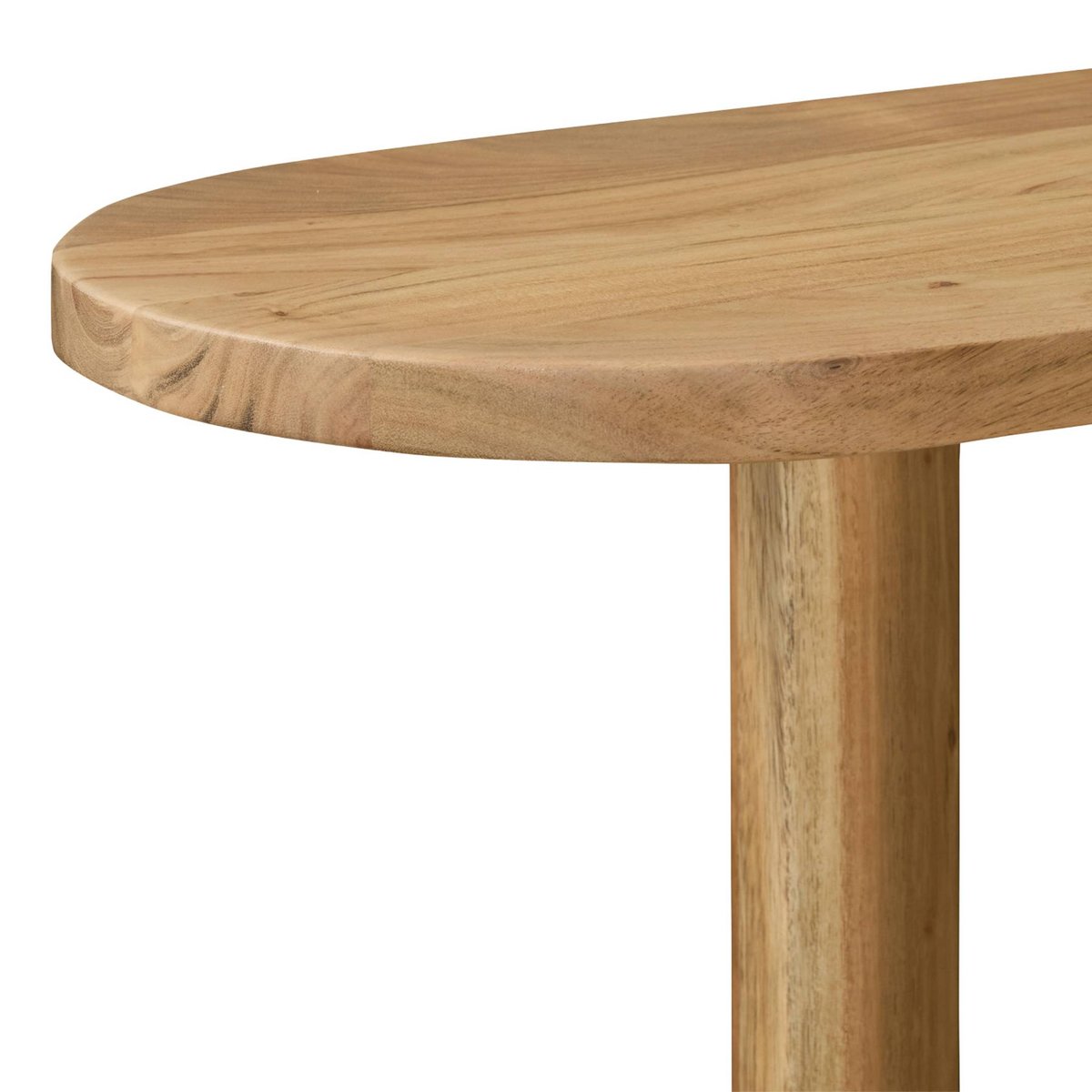 Console ovale bois d'acacia 2 niveaux SANA naturel, SWEEEK