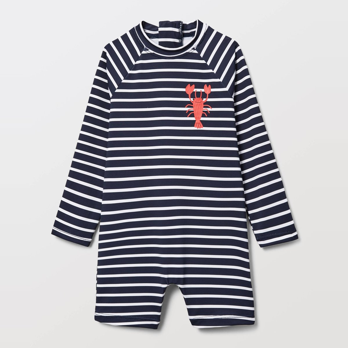 Combinaison de bain manches longues anti-UV rayée nuit bebe, BOUT'CHOU