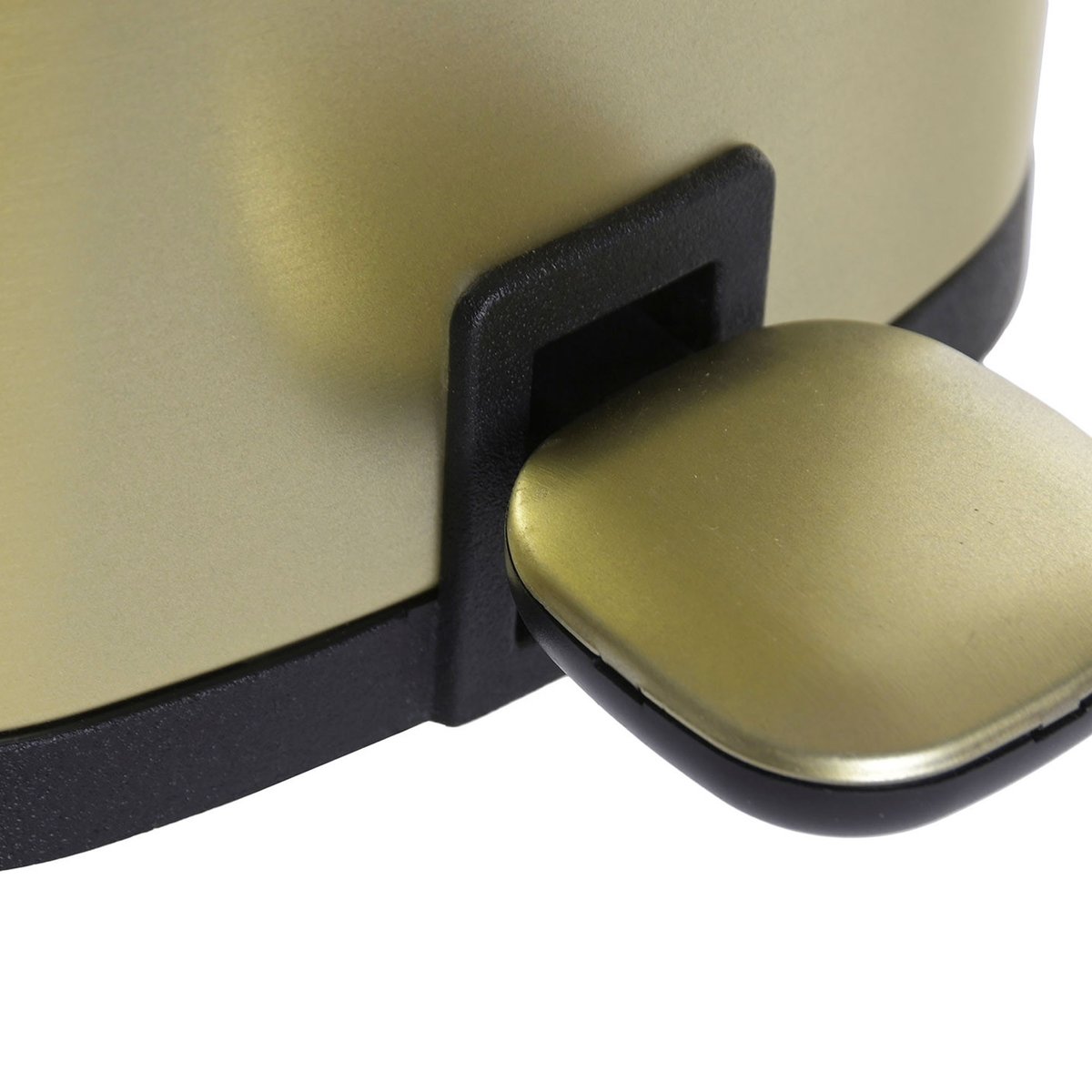 Poubelle salle de bain métal doré mat 3L doré, WADIGA