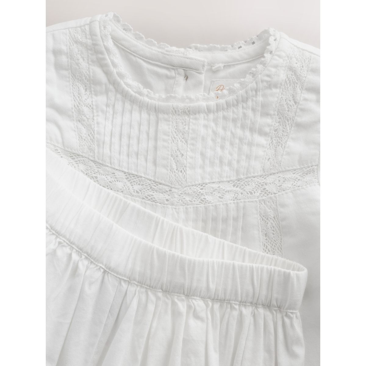 Haut en dentelle et pantalon bébé, 2 pièces blanc, NEXT