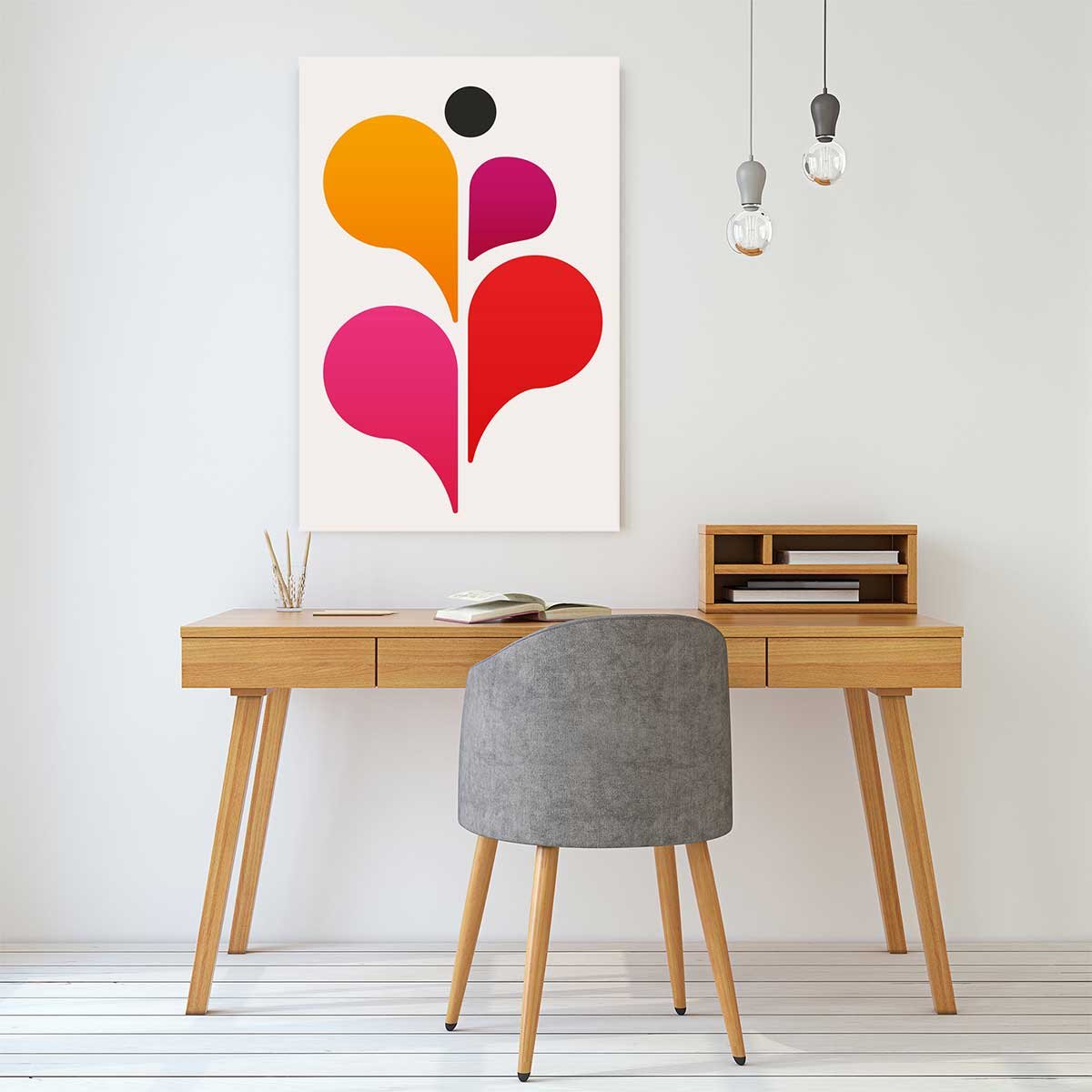 Tableau seventies pink tableau alu dibond, HEXOA