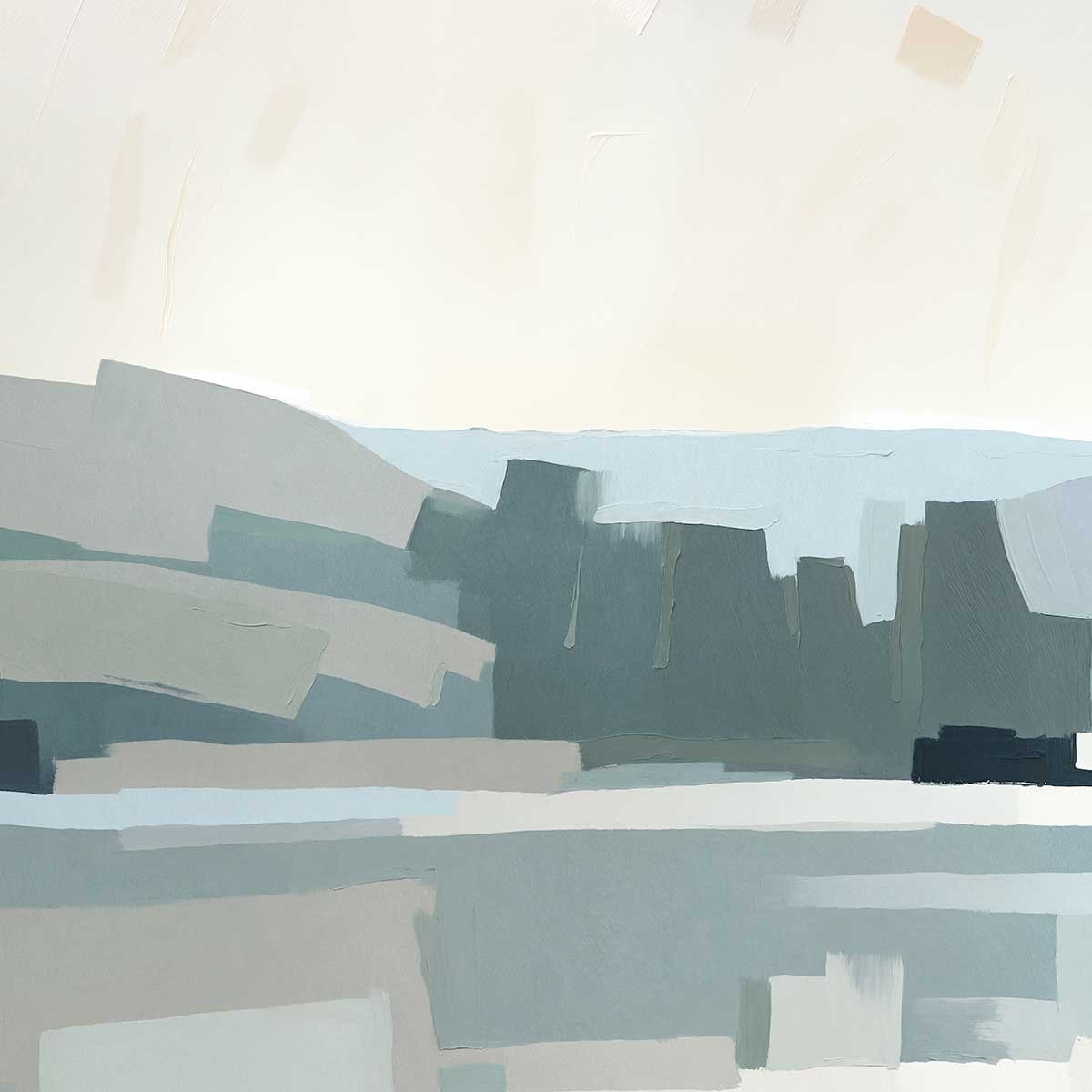Papier peint Lumière lacustre bleu & gris bleu, HEXOA