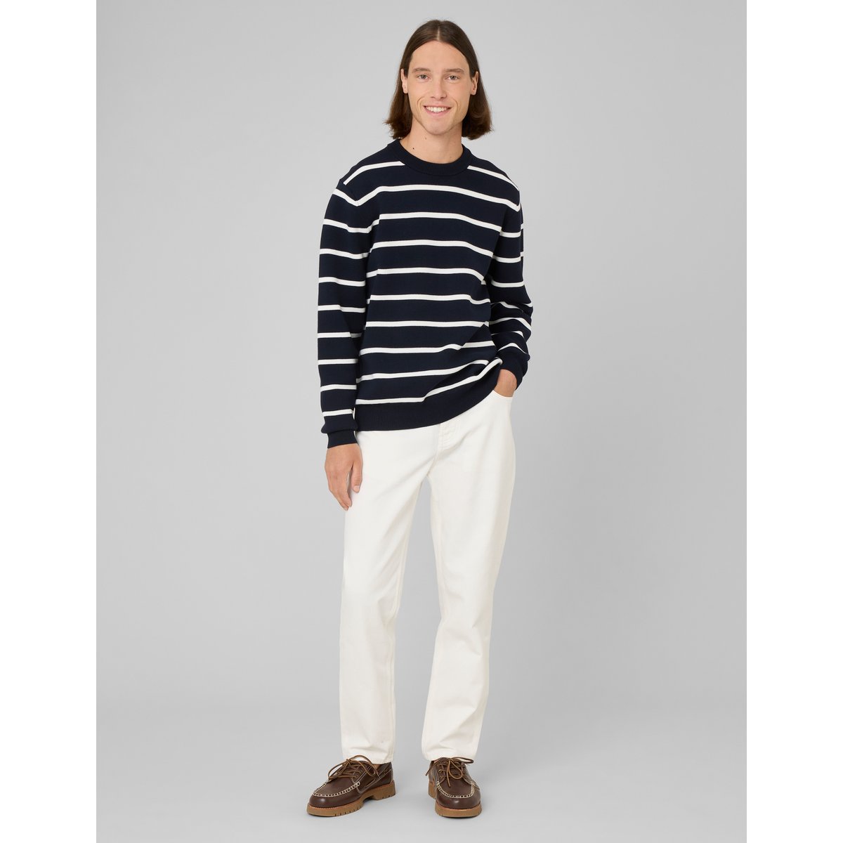 Pull marinière bleu foncé, BZB
