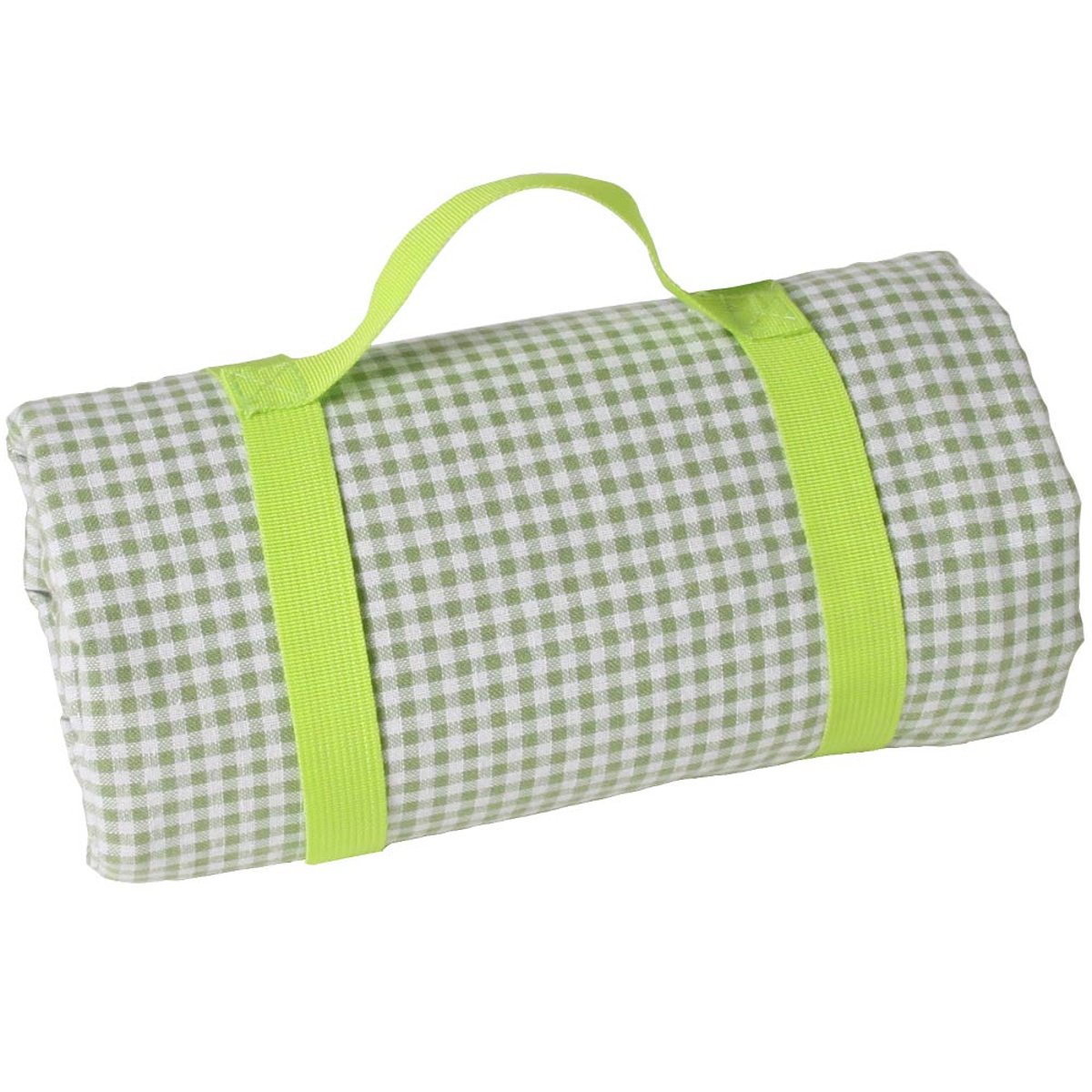 Nappe pique-nique à revers imperméable vichy vert pomme, LES JARDINS DE LA COMTESSE