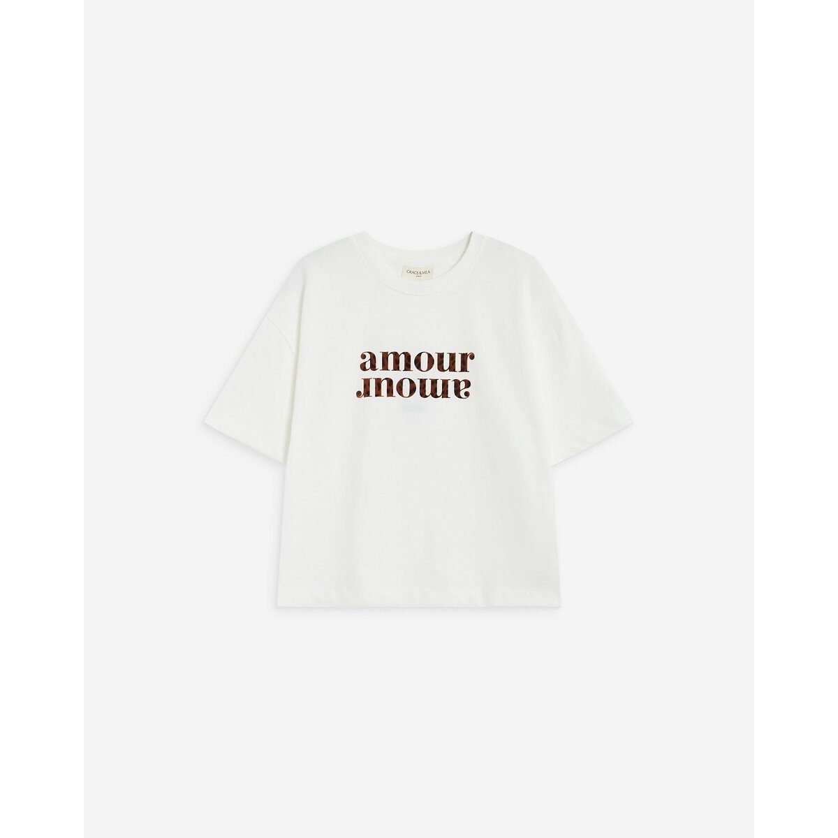 Tee-shirt AMOUR, ANIS ivoire, GRACE & MILA