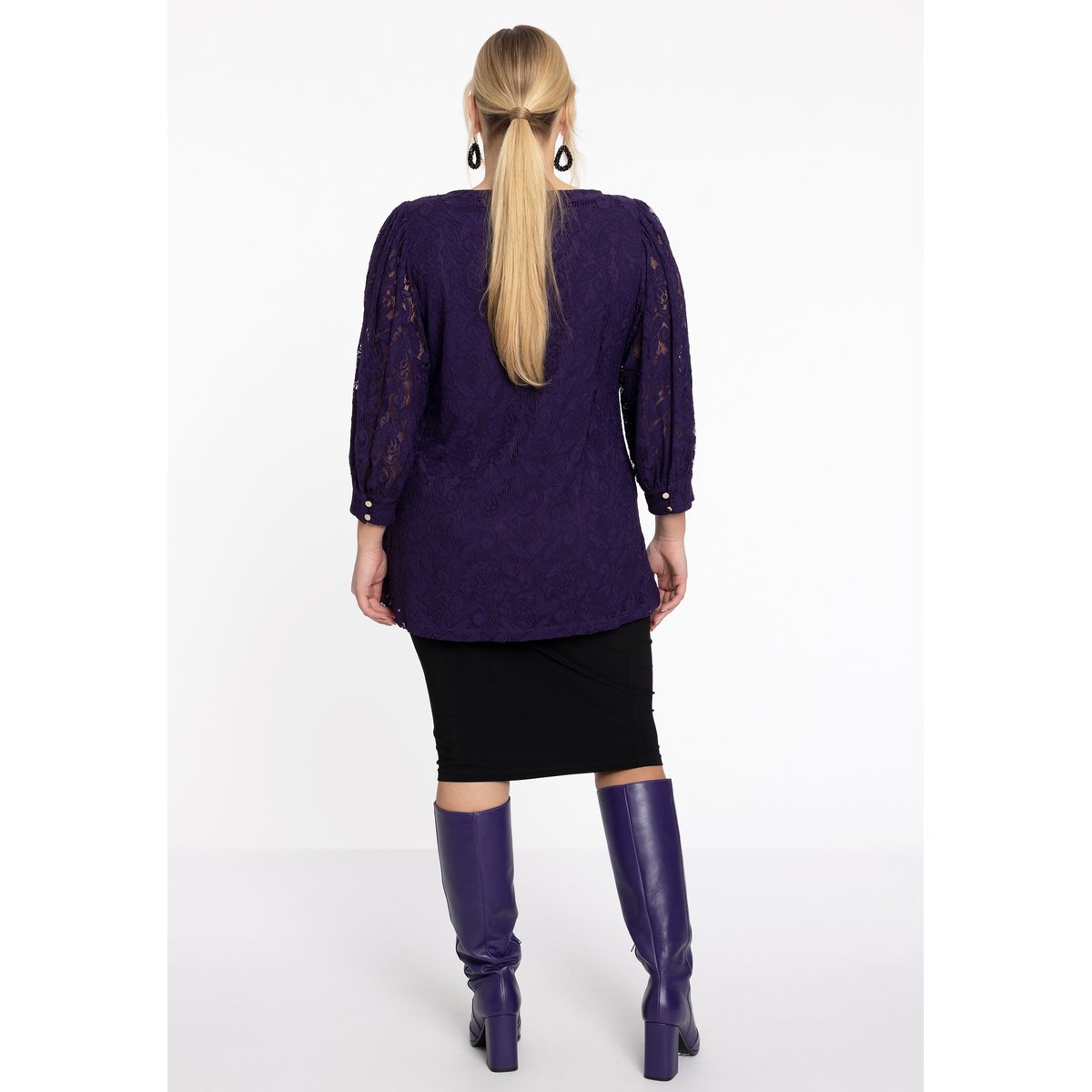 Tunique avec manches bouffantes violet, YOEK