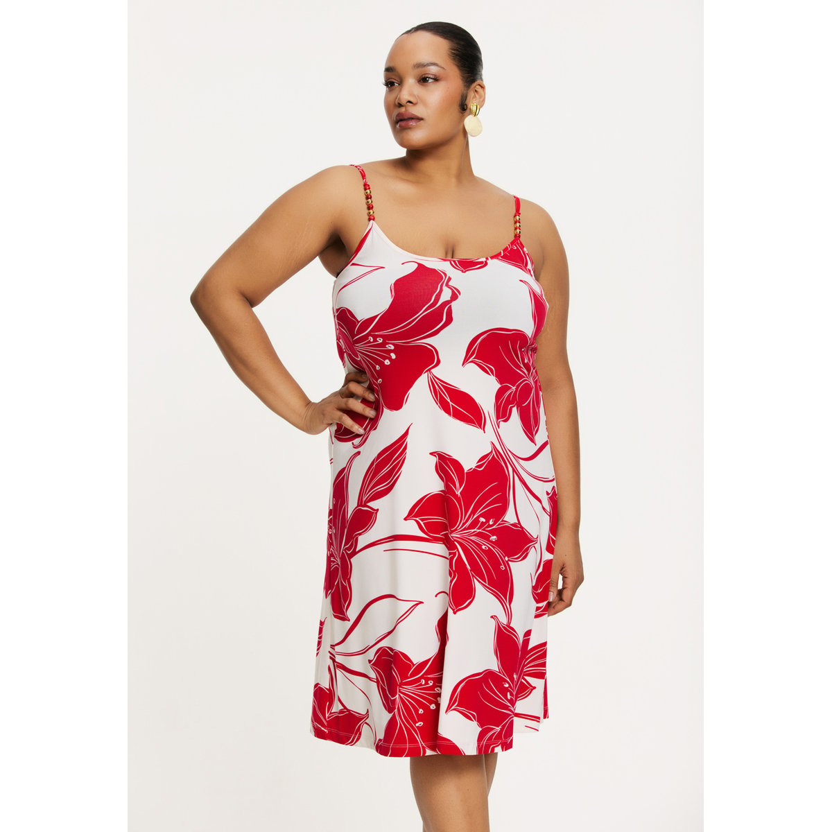 Robe sans manches rouge, YOEK