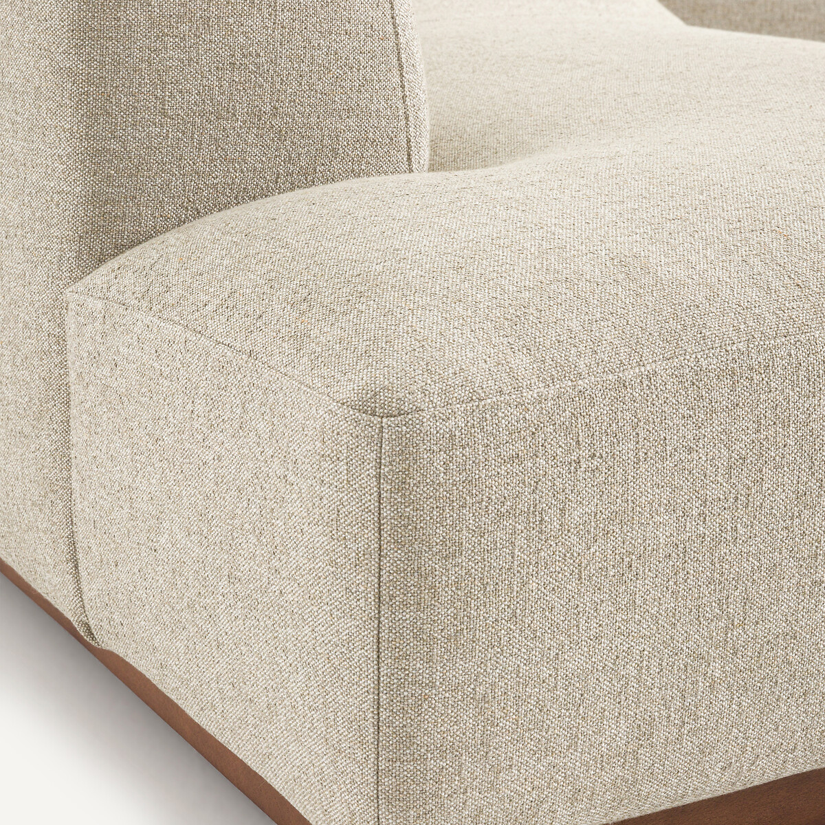 Angle gauche ouvert texturé viscose lin, Jacopo naturel, AM.PM