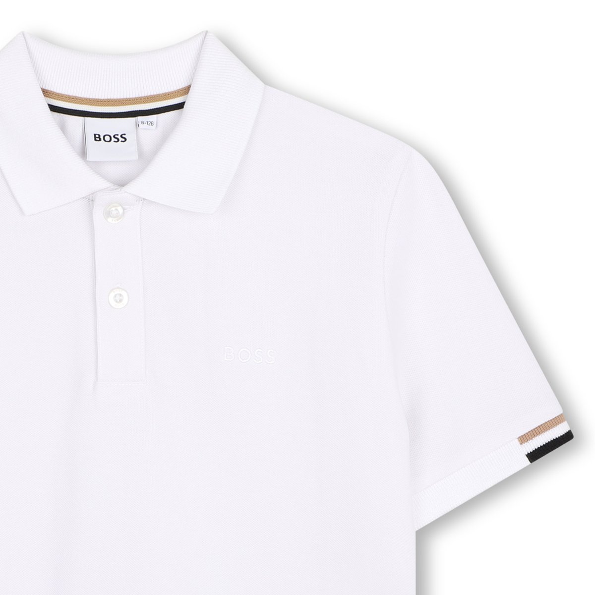 Polo manches courtes blanc, BOSS KIDSWEAR