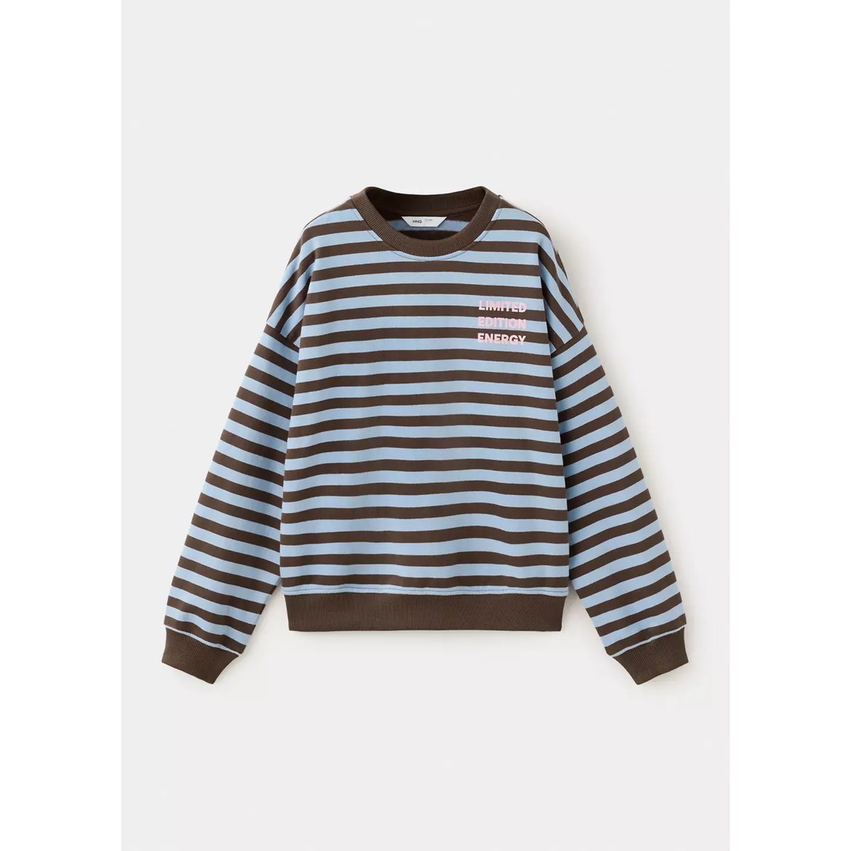 Sweat-shirt imprimé rayures marron, MANGO KIDS