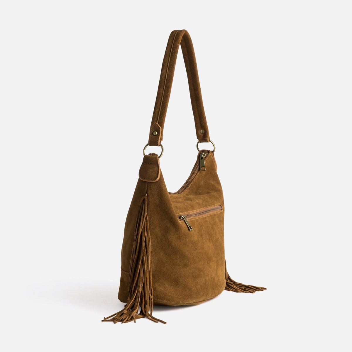 Sac Hobo en cuir MICKOI marron, ERAM