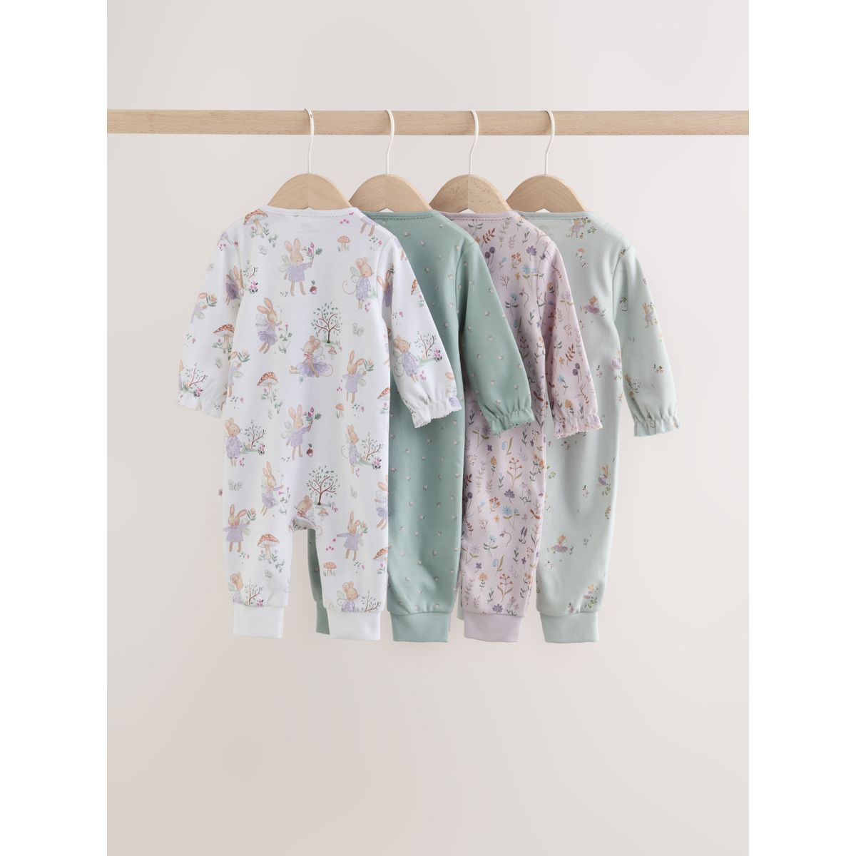 Dors-bien à zip double sens bébé, lot de 4 souris féerique lilas/sauge, NEXT